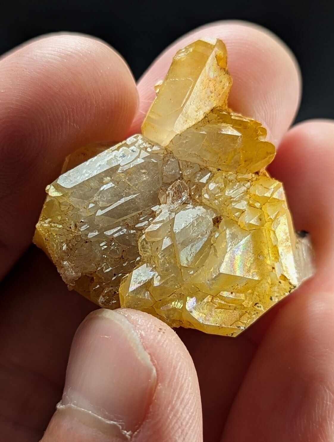 Unique Quartz Crystal Floater - Garland County Arkansas w/ natural iridescence - Collectibles:Rocks Fossils &