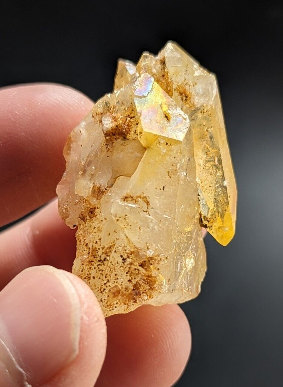 Unique Quartz Crystal Floater - Garland County Arkansas w/ natural iridescence - Collectibles:Rocks Fossils &