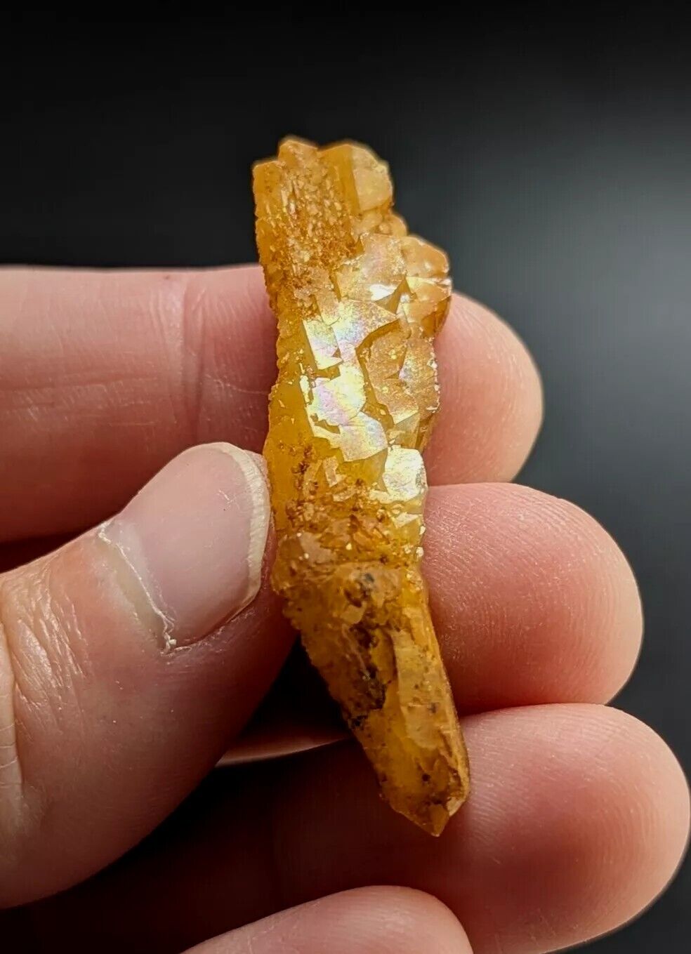 Unique Quartz Crystal Floater - Garland County Arkansas w/ natural iridescence - Collectibles:Rocks Fossils &