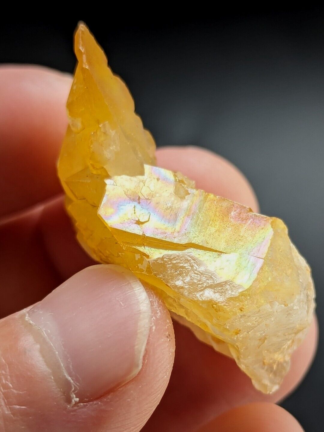 Unique Quartz Crystal Floater - Garland County Arkansas w/ natural iridescence - Collectibles:Rocks Fossils &