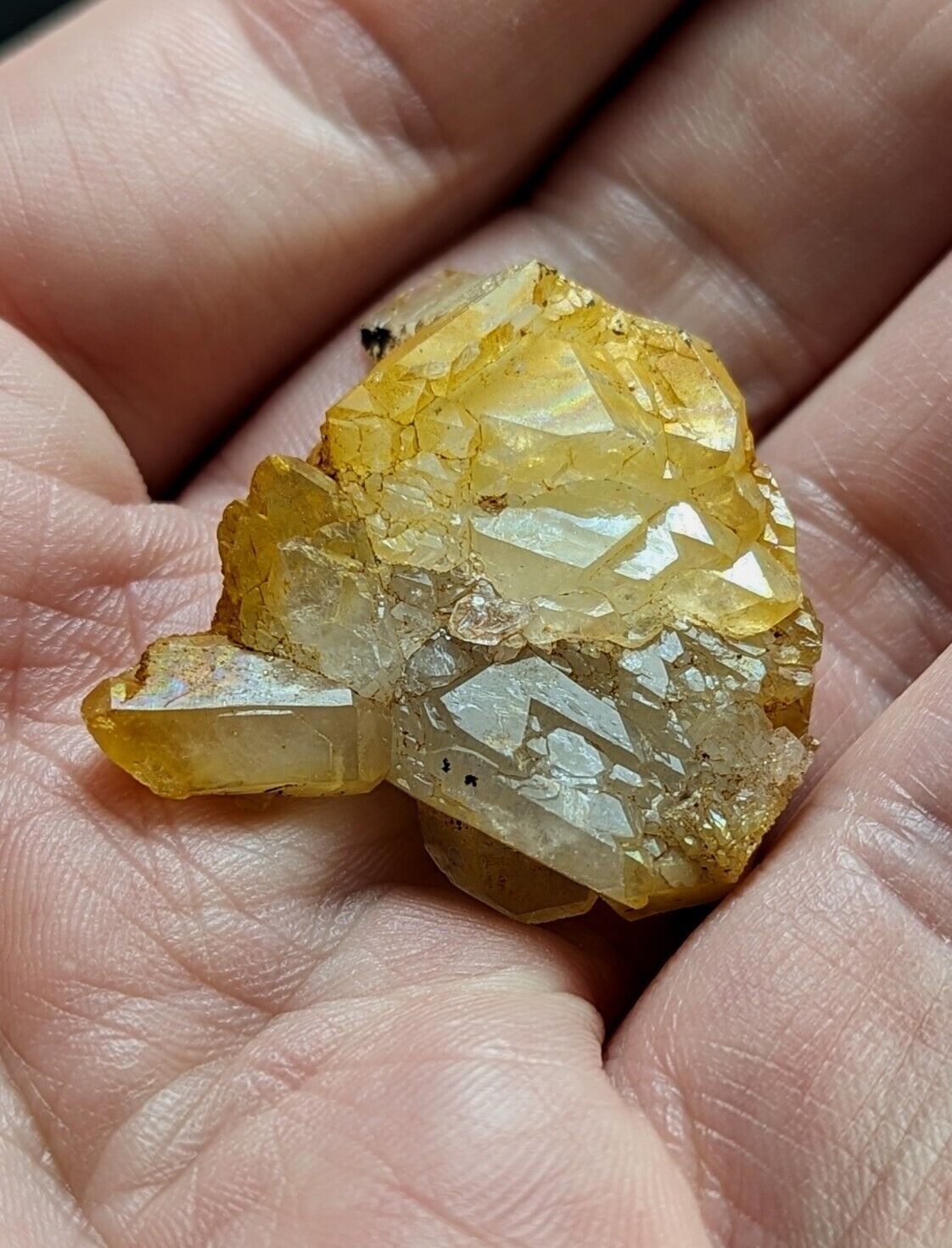 Unique Quartz Crystal Floater - Garland County Arkansas w/ natural iridescence - Collectibles:Rocks Fossils &