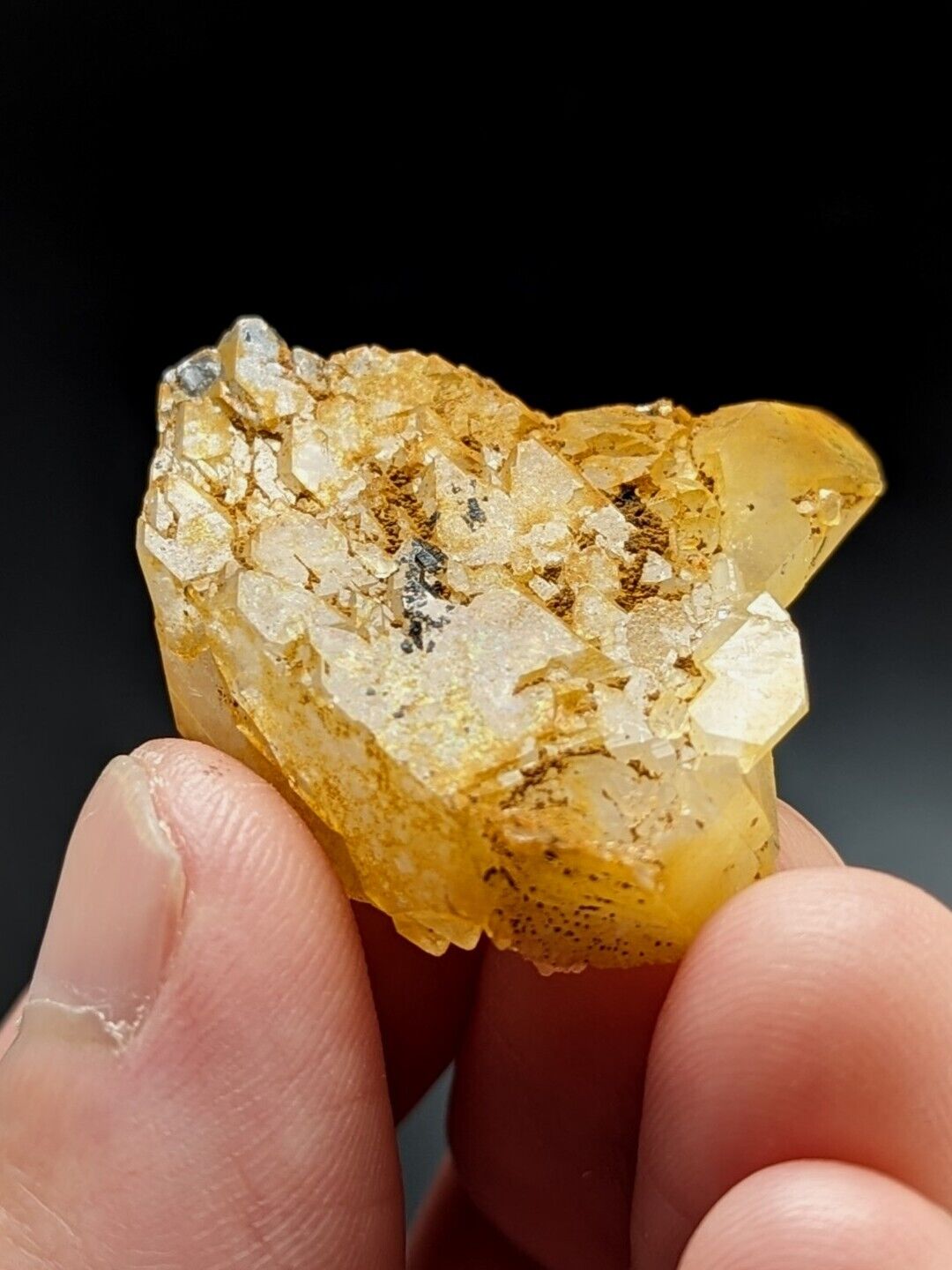 Unique Quartz Crystal Floater - Garland County Arkansas w/ natural iridescence - Collectibles:Rocks Fossils &