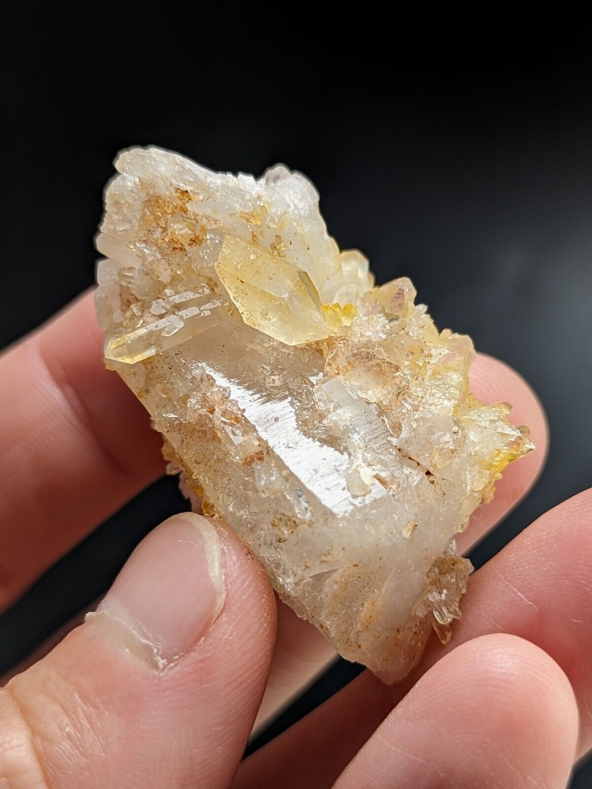 Unique Quartz Crystal Floater - Garland County Arkansas w/ natural iridescence - Collectibles:Rocks Fossils &