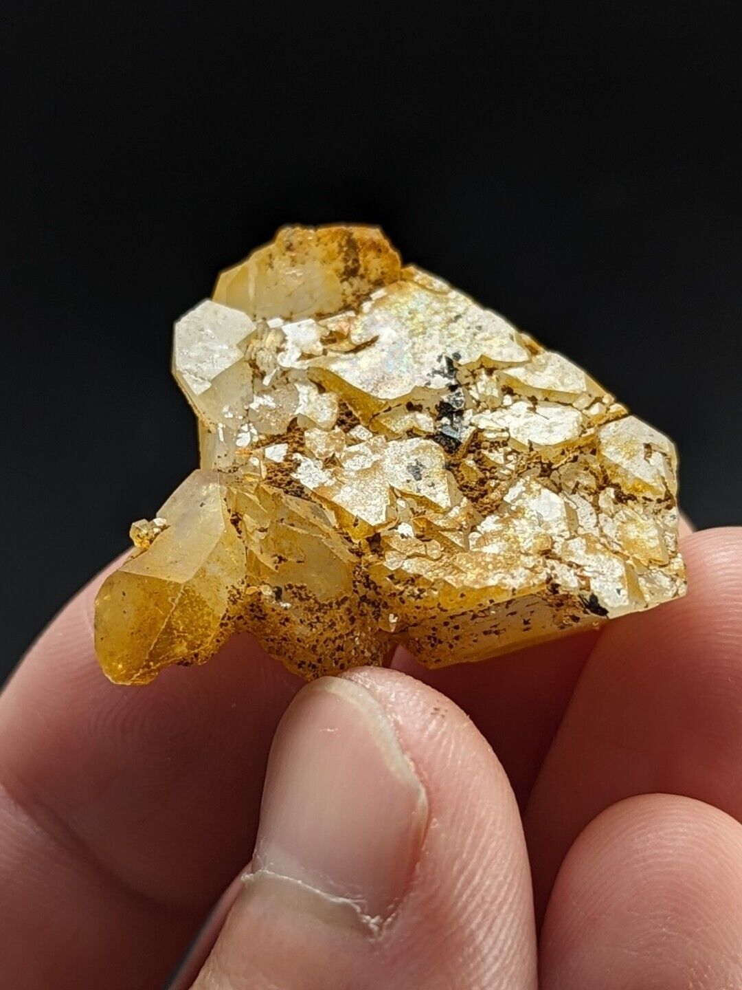 Unique Quartz Crystal Floater - Garland County Arkansas w/ natural iridescence - Collectibles:Rocks Fossils &