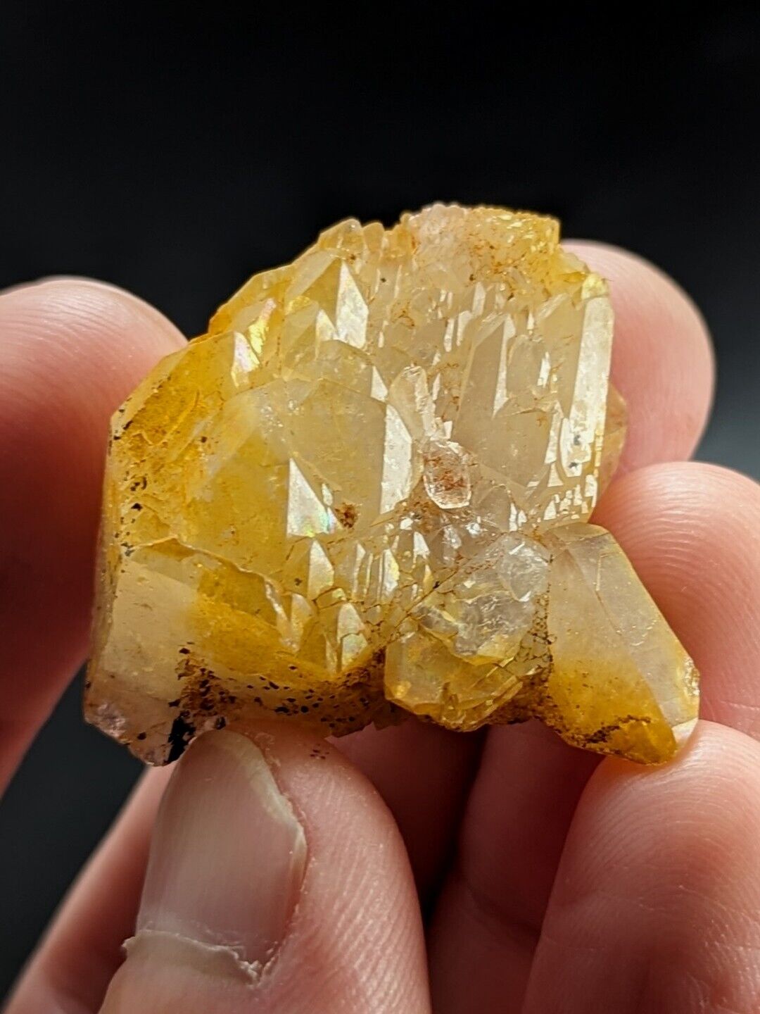 Unique Quartz Crystal Floater - Garland County Arkansas w/ natural iridescence - Collectibles:Rocks Fossils &