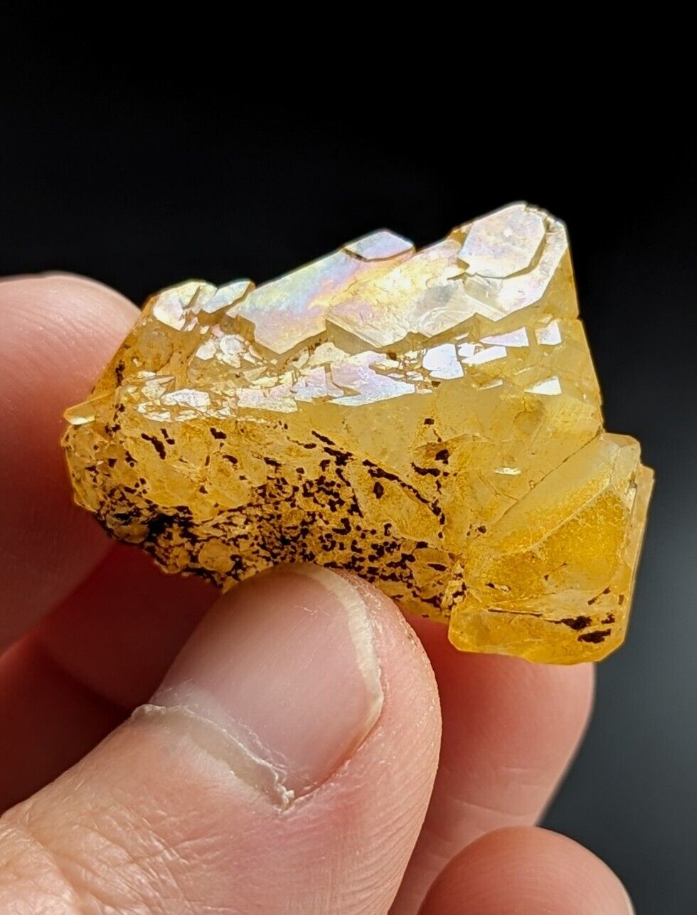 Unique Quartz Crystal Floater - Garland County Arkansas w/ natural iridescence - Collectibles:Rocks Fossils &