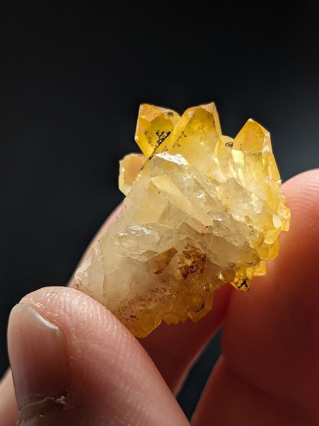 Unique Quartz Crystal Floater - Garland County Arkansas w/ natural iridescence - Collectibles:Rocks Fossils &