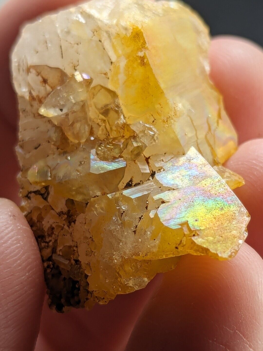 Unique Quartz Crystal Floater - Garland County Arkansas w/ natural iridescence - Collectibles:Rocks Fossils &