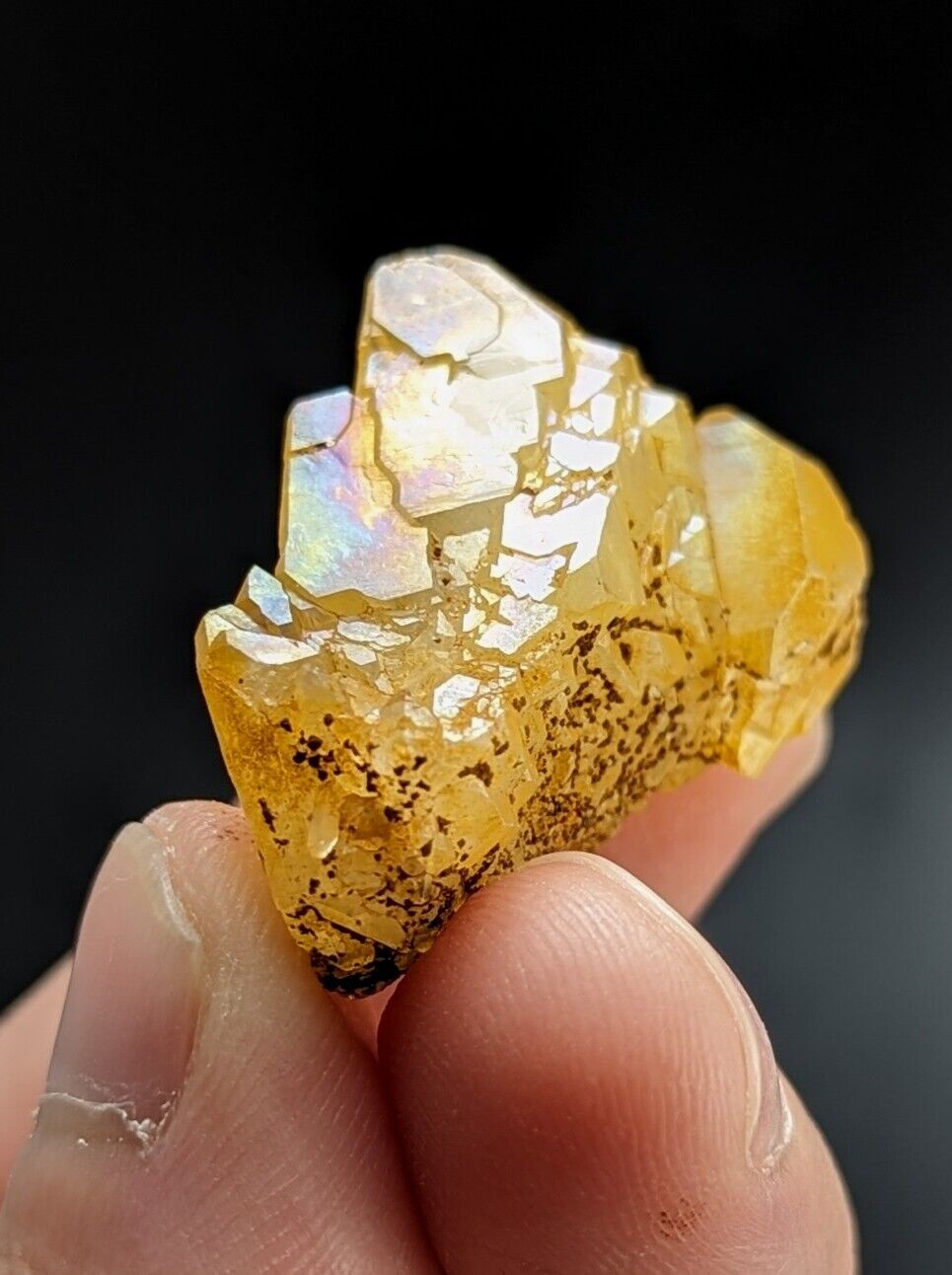 Unique Quartz Crystal Floater - Garland County Arkansas w/ natural iridescence - Collectibles:Rocks Fossils &