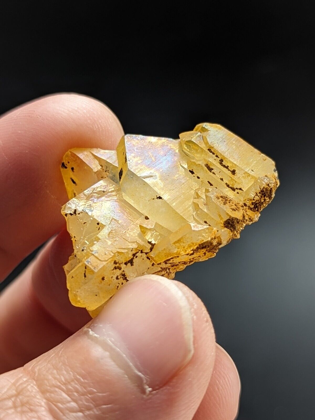 Unique Quartz Crystal Floater - Garland County Arkansas w/ natural iridescence - Collectibles:Rocks Fossils &