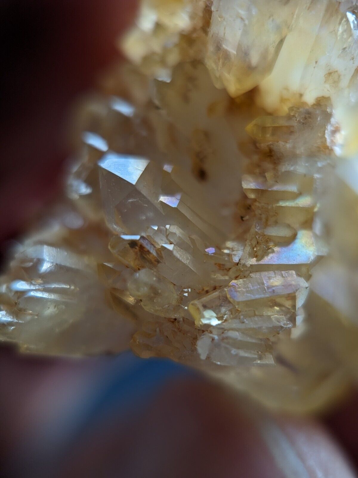 Unique Quartz Crystal Floater - Garland County Arkansas w/ natural iridescence - Collectibles:Rocks Fossils &