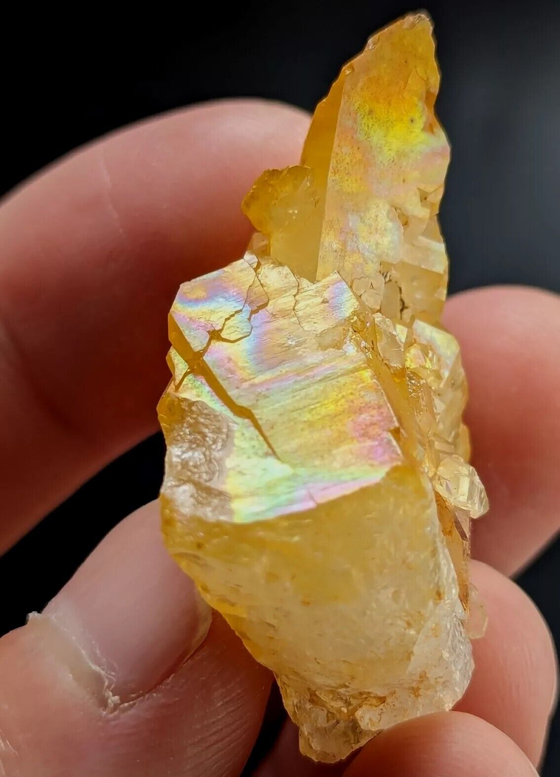 Unique Quartz Crystal Floater - Garland County Arkansas w/ natural iridescence - Collectibles:Rocks Fossils &