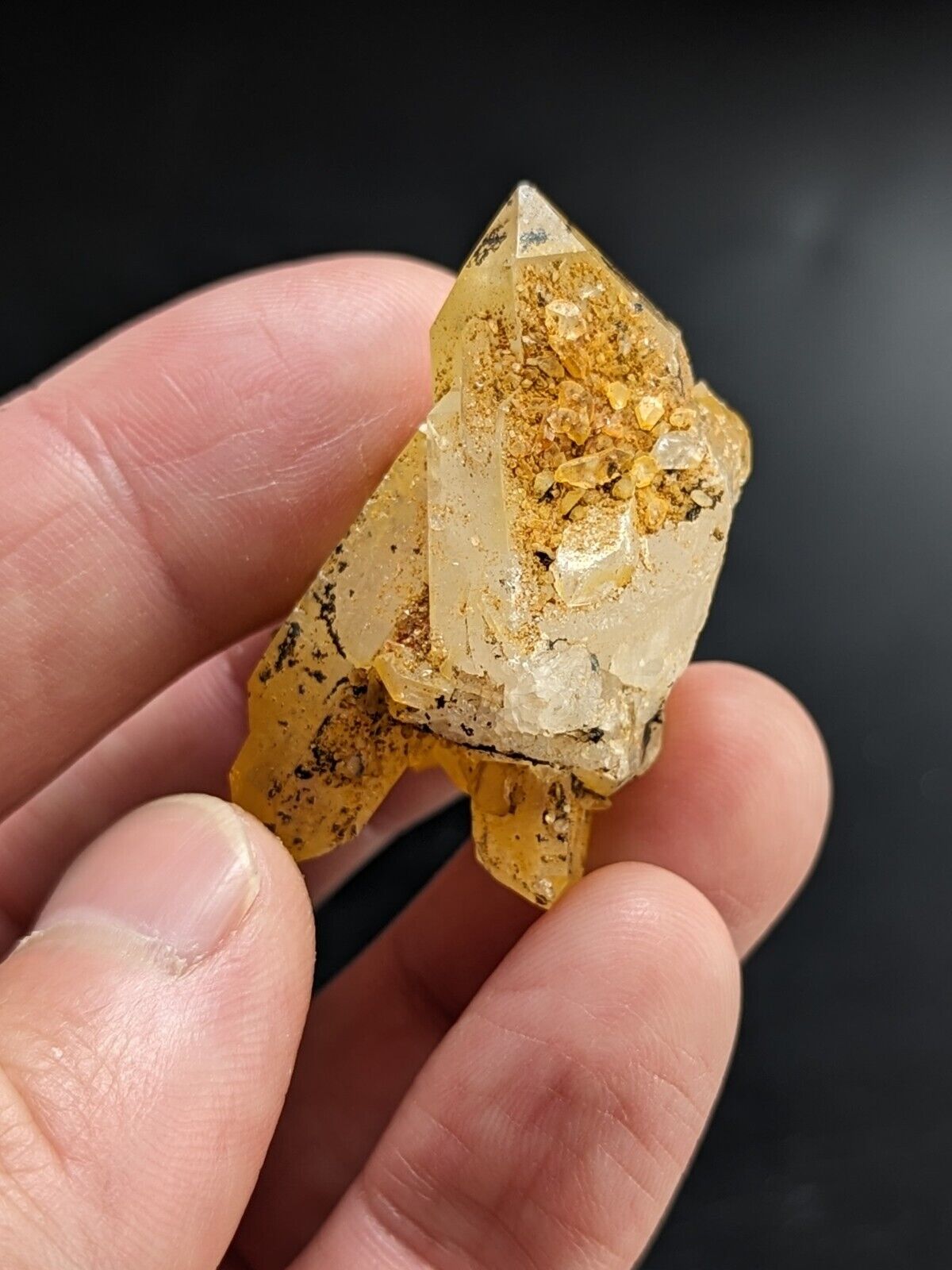 Unique Quartz Crystal Floater - Garland County Arkansas w/ natural iridescence - Collectibles:Rocks Fossils &