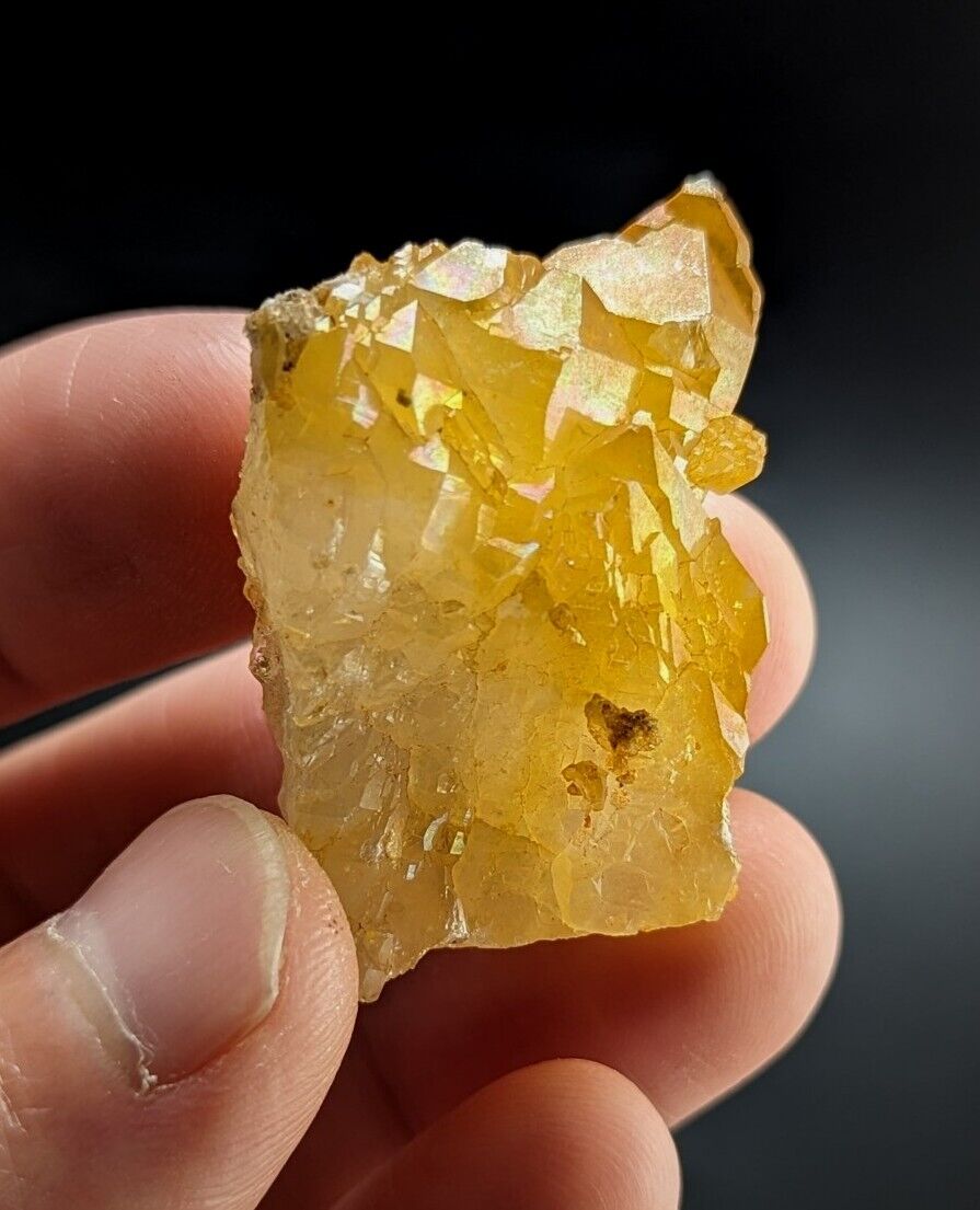 Unique Quartz Crystal Floater - Garland County Arkansas w/ natural iridescence - Collectibles:Rocks Fossils &