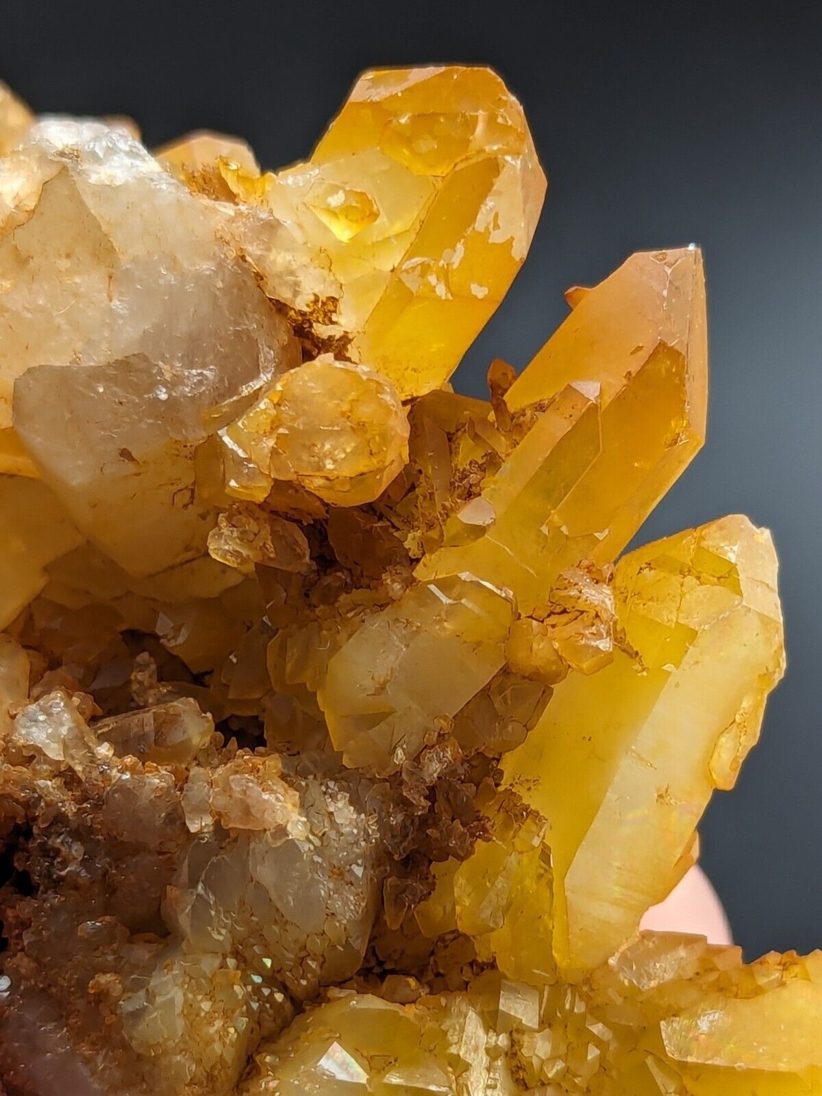 Unique Quartz Crystal Floater - Garland County Arkansas w/ natural iridescence - Collectibles:Rocks Fossils &