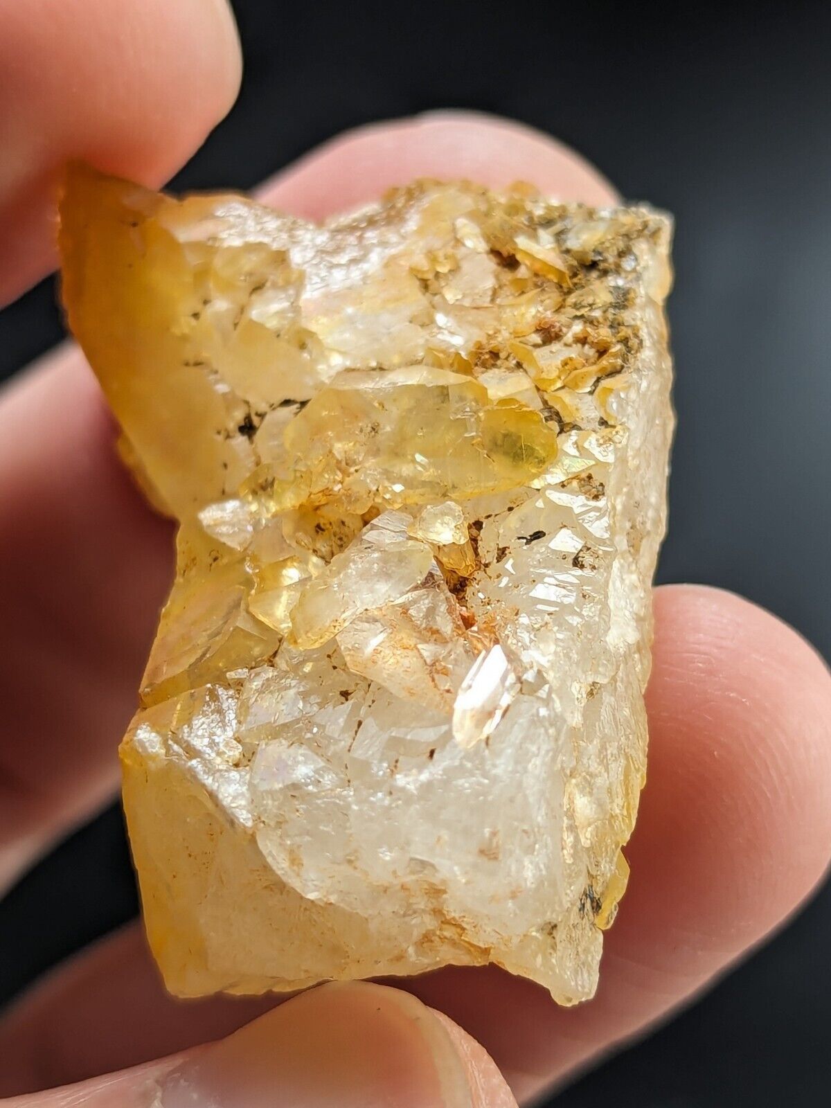 Unique Quartz Crystal Floater - Garland County Arkansas w/ natural iridescence - Collectibles:Rocks Fossils &