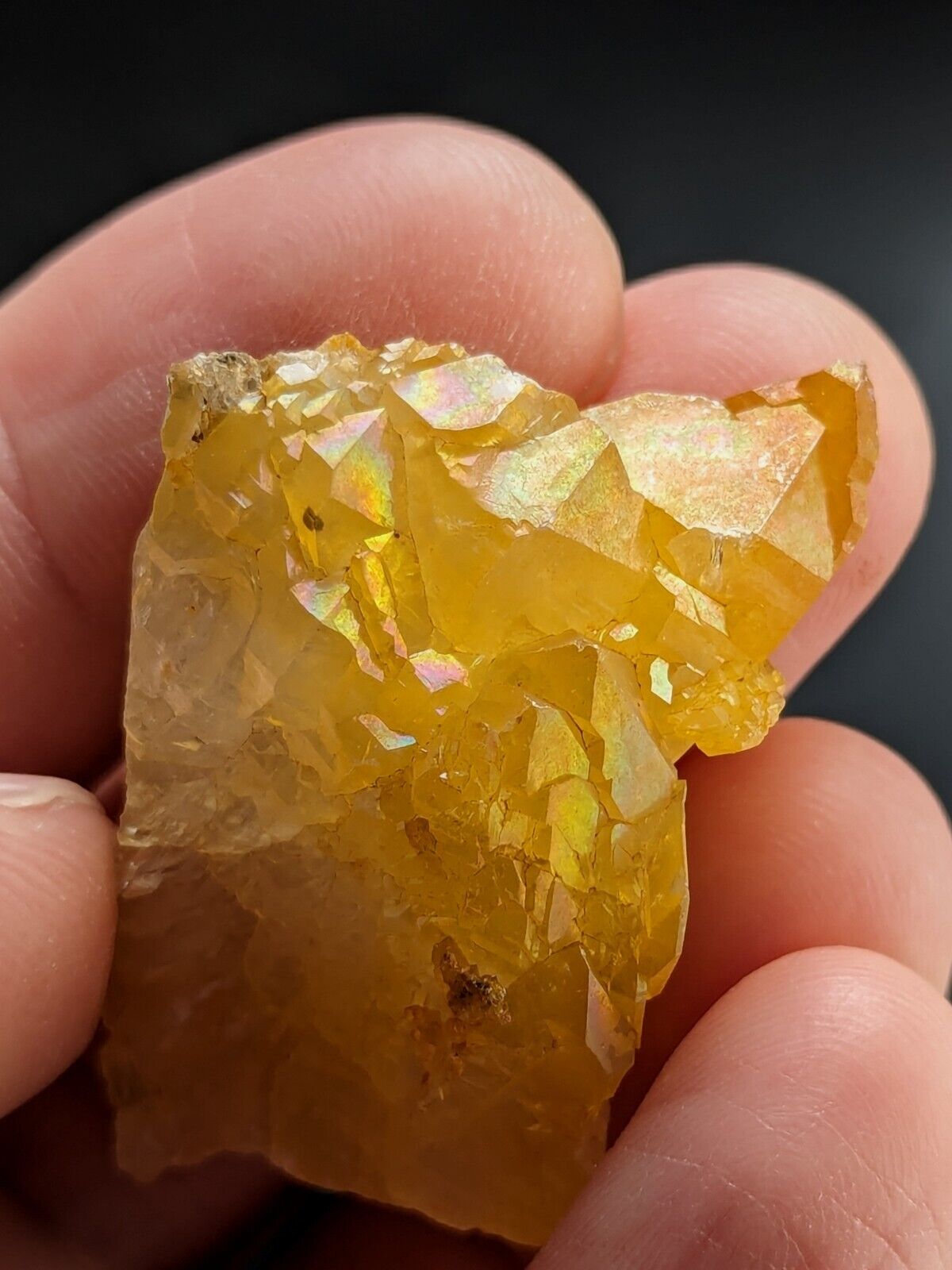 Unique Quartz Crystal Floater - Garland County Arkansas w/ natural iridescence - Collectibles:Rocks Fossils &