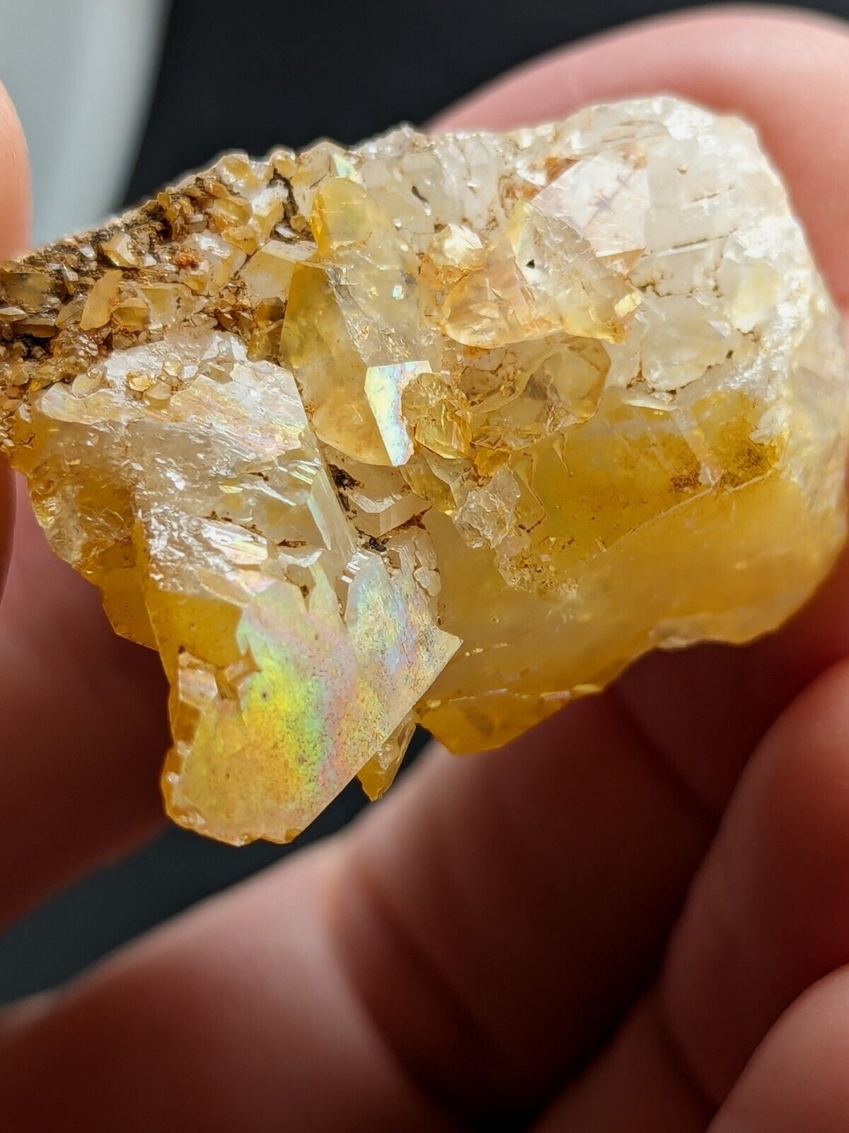 Unique Quartz Crystal Floater - Garland County Arkansas w/ natural iridescence - Collectibles:Rocks Fossils &