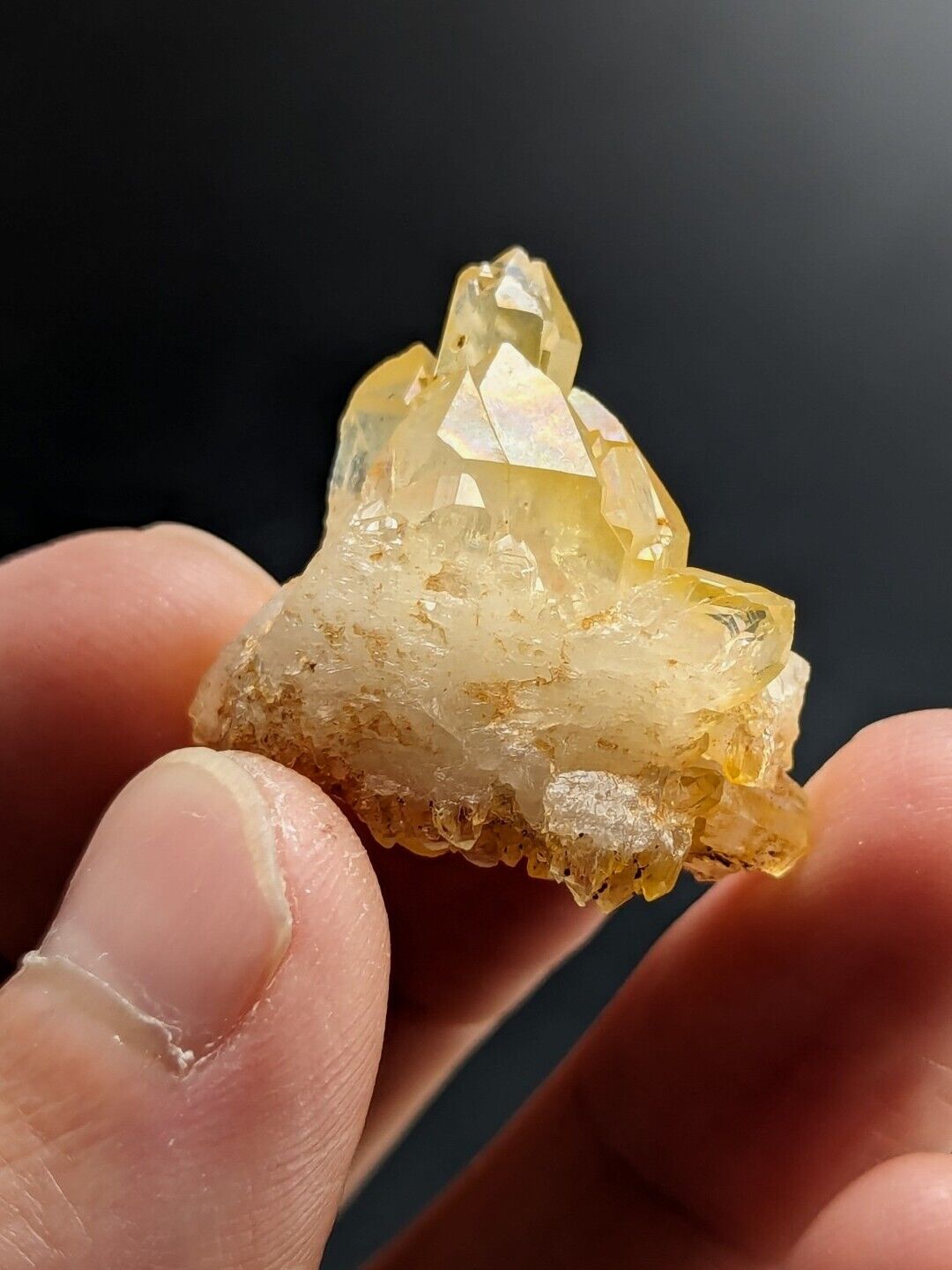 Unique Quartz Crystal Floater - Garland County Arkansas w/ natural iridescence - Collectibles:Rocks Fossils &