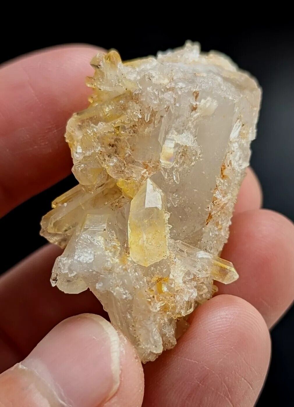 Unique Quartz Crystal Floater - Garland County Arkansas w/ natural iridescence - Collectibles:Rocks Fossils &
