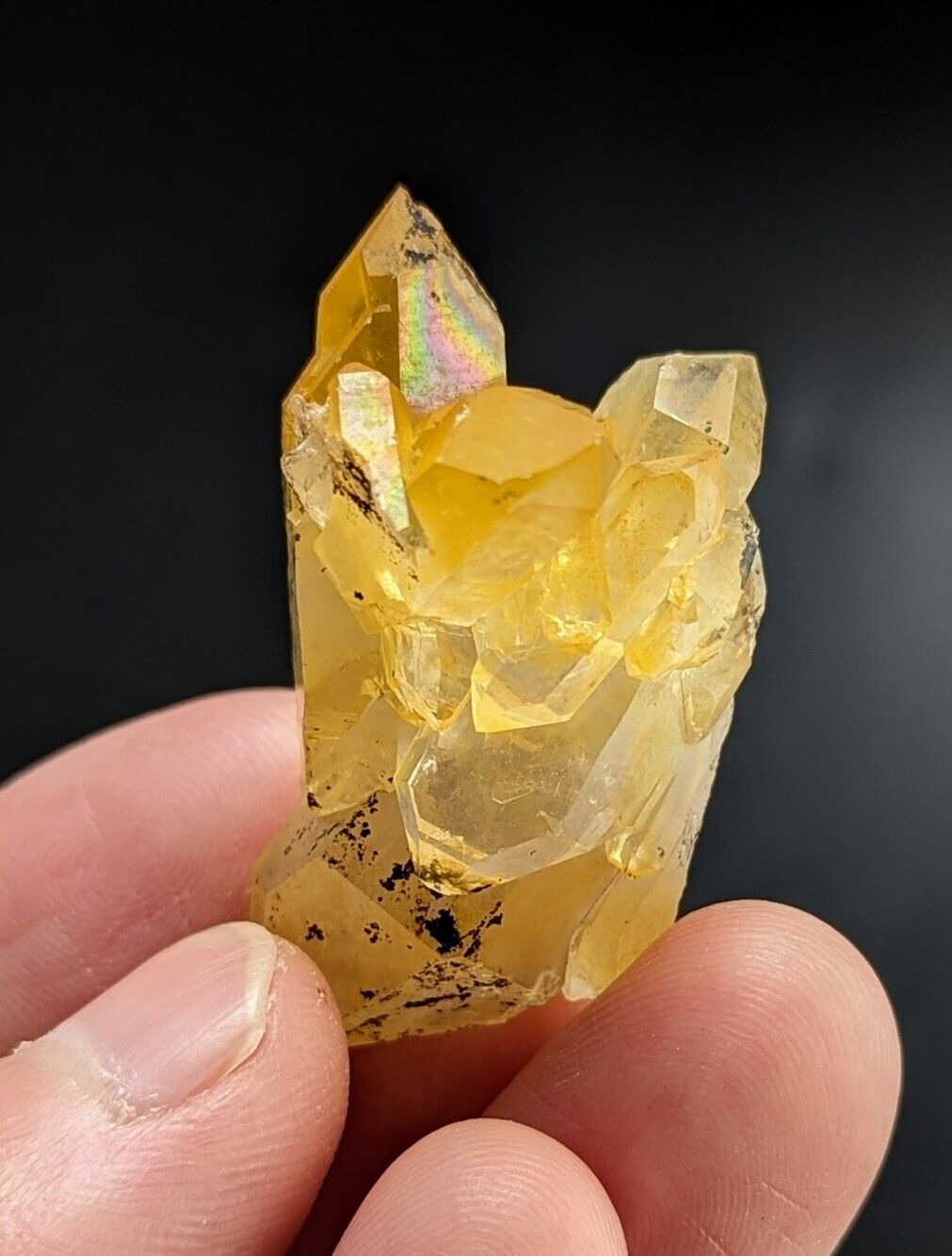 Unique Quartz Crystal Floater - Garland County Arkansas w/ natural iridescence - Collectibles:Rocks Fossils &