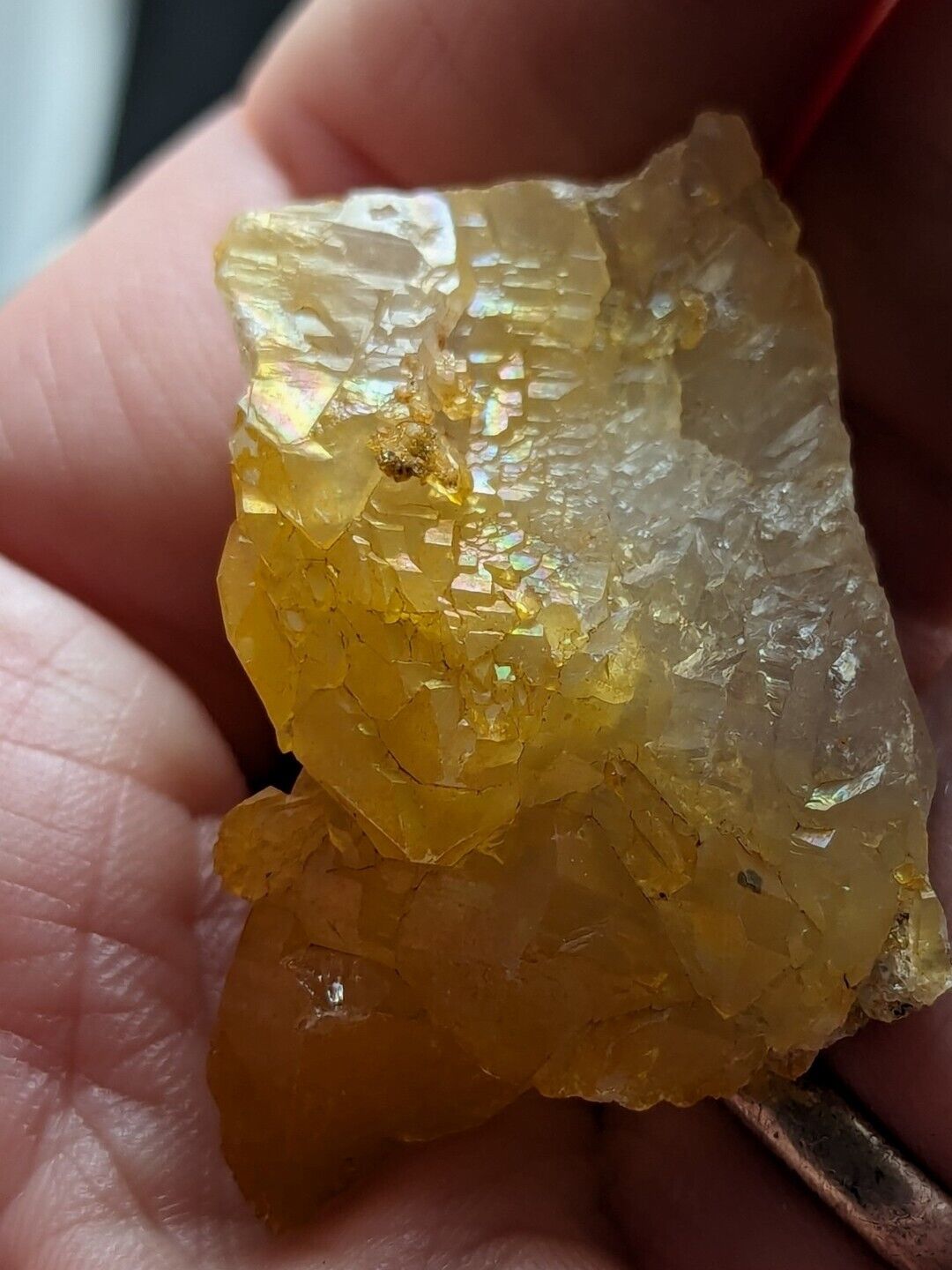 Unique Quartz Crystal Floater - Garland County Arkansas w/ natural iridescence - Collectibles:Rocks Fossils &