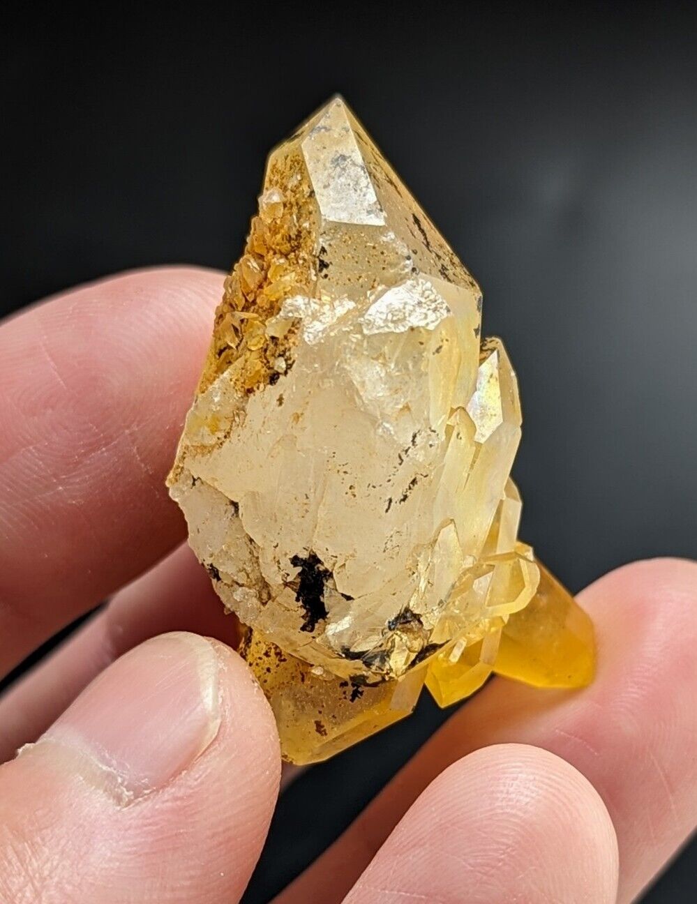Unique Quartz Crystal Floater - Garland County Arkansas w/ natural iridescence - Collectibles:Rocks Fossils &