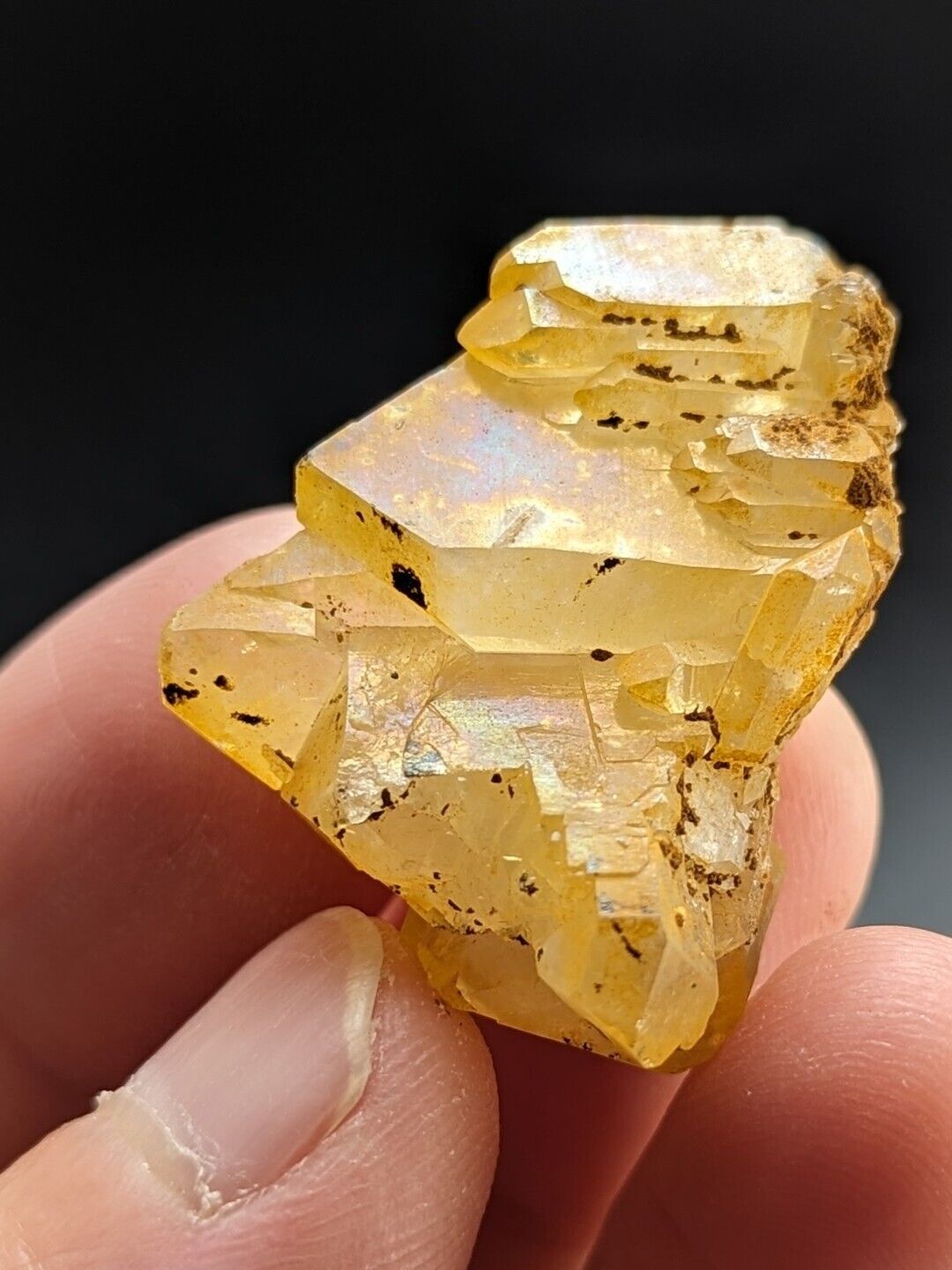 Unique Quartz Crystal Floater - Garland County Arkansas w/ natural iridescence - Collectibles:Rocks Fossils &