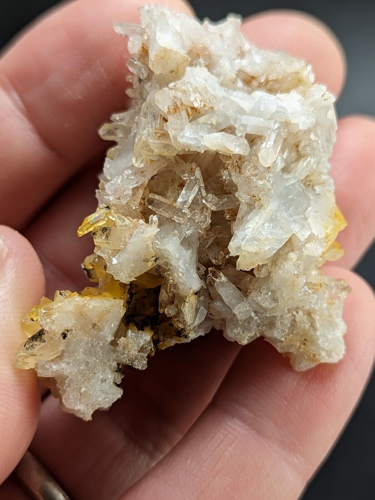 Unique Quartz Crystal Floater - Garland County Arkansas w/ natural iridescence - Collectibles:Rocks Fossils &