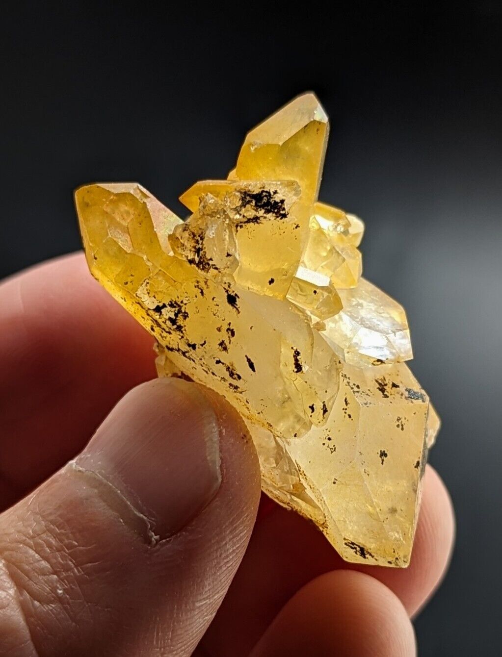 Unique Quartz Crystal Floater - Garland County Arkansas w/ natural iridescence - Collectibles:Rocks Fossils &