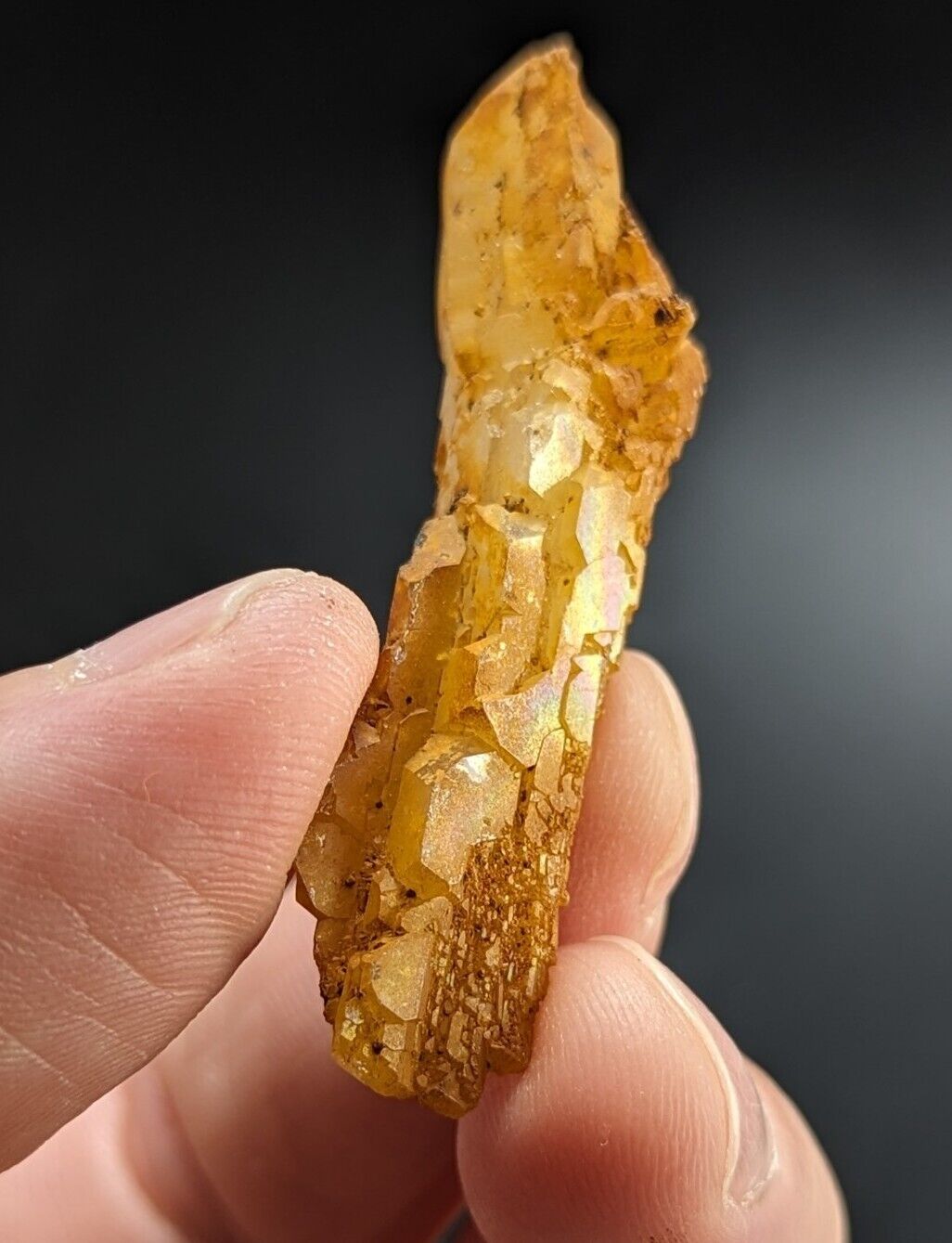 Unique Quartz Crystal Floater - Garland County Arkansas w/ natural iridescence - Collectibles:Rocks Fossils &