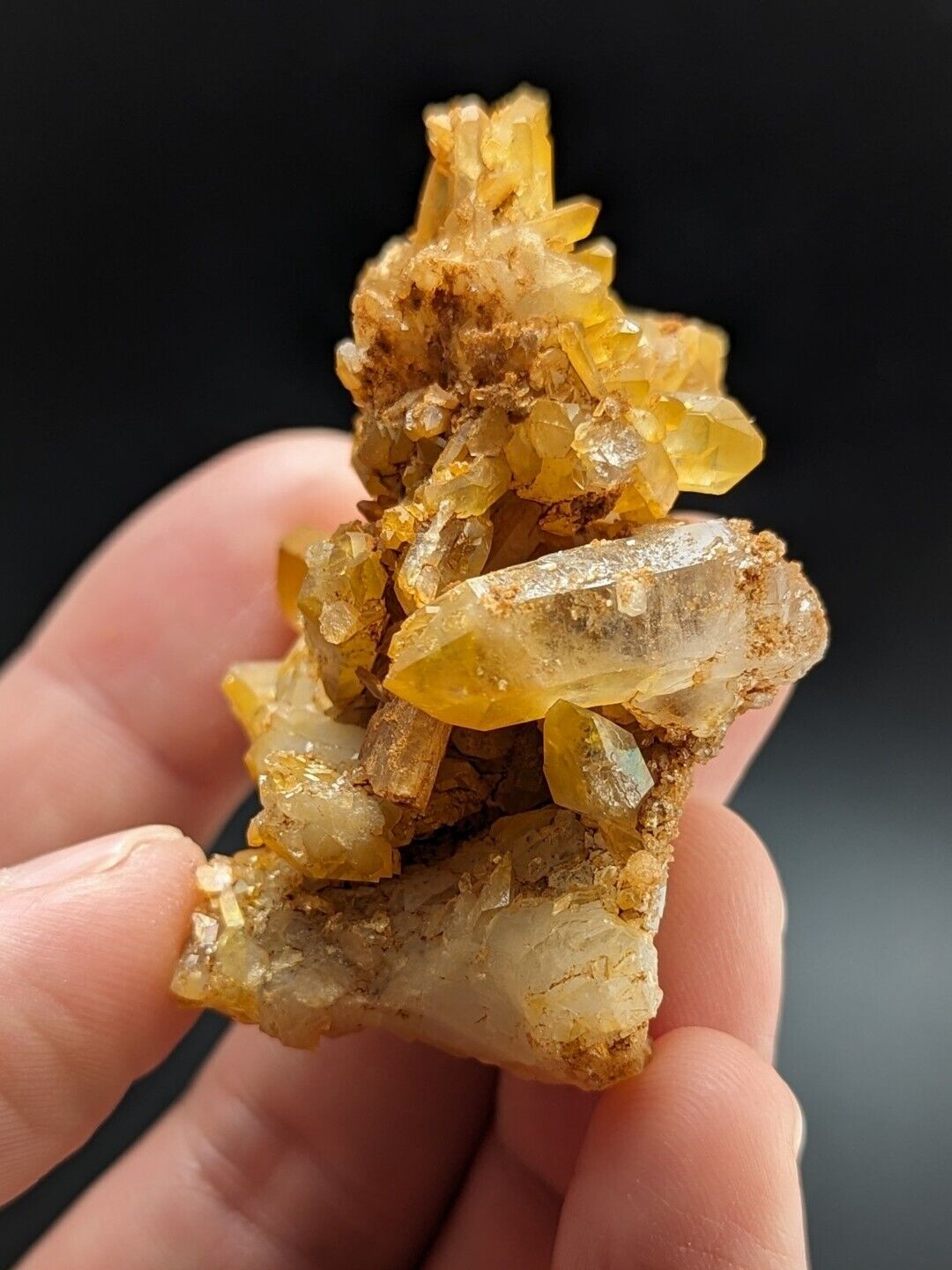 Unique Quartz Crystal Floater - Garland County Arkansas w/ natural iridescence - Collectibles:Rocks Fossils &