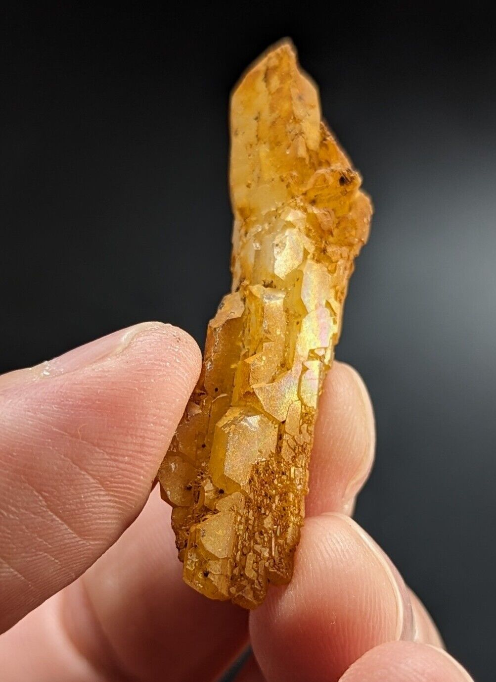 Unique Quartz Crystal Floater - Garland County Arkansas w/ natural iridescence - Collectibles:Rocks Fossils &