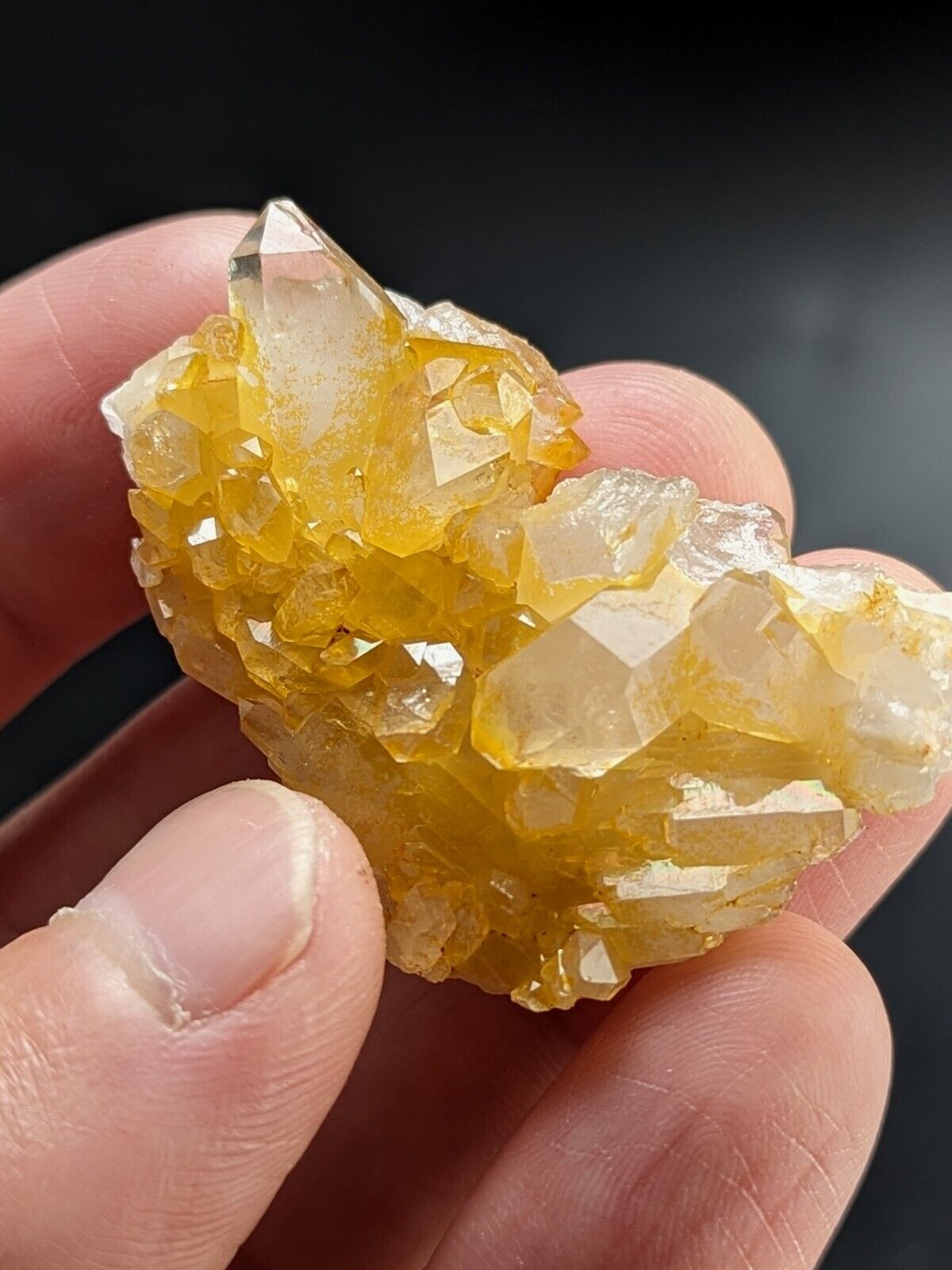 Unique Quartz Crystal Floater - Garland County Arkansas w/ natural iridescence - Collectibles:Rocks Fossils &