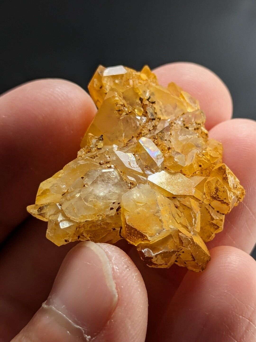 Unique Quartz Crystal Floater - Garland County Arkansas w/ natural iridescence - Collectibles:Rocks Fossils &