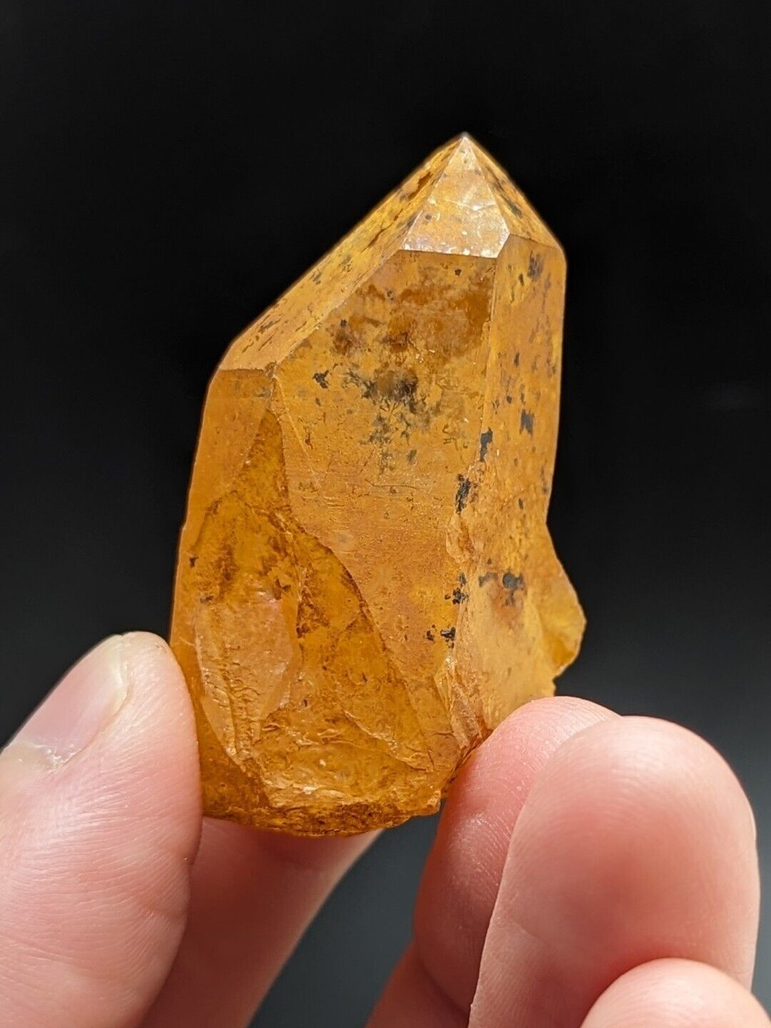 Unique Quartz Crystal Point - Garland County Arkansas w/ natural iridescence - Collectibles:Rocks Fossils &
