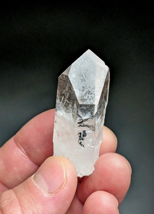 Unique Quartz Crystal Point w/ black inclusions Garland County Arkansas USA - Collectibles:Rocks Fossils &