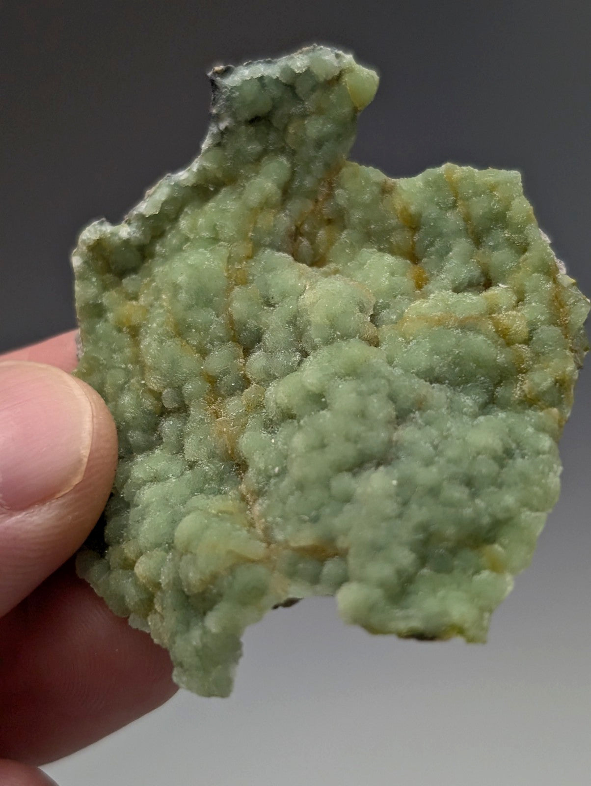 Unique wavellite cluster with light green textured crystalline surface and subtle yellowish patches from mauldin mountain arkansas usa