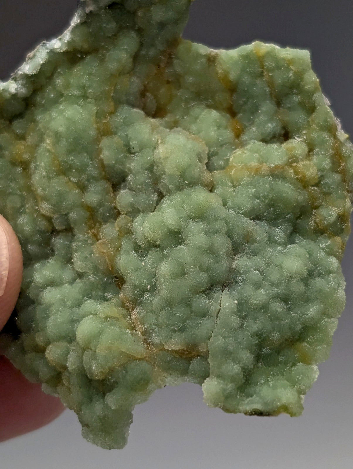 Unique wavellite cluster from mauldin mountain arkansas with rough green mineral and yellowish streaked crystalline texture