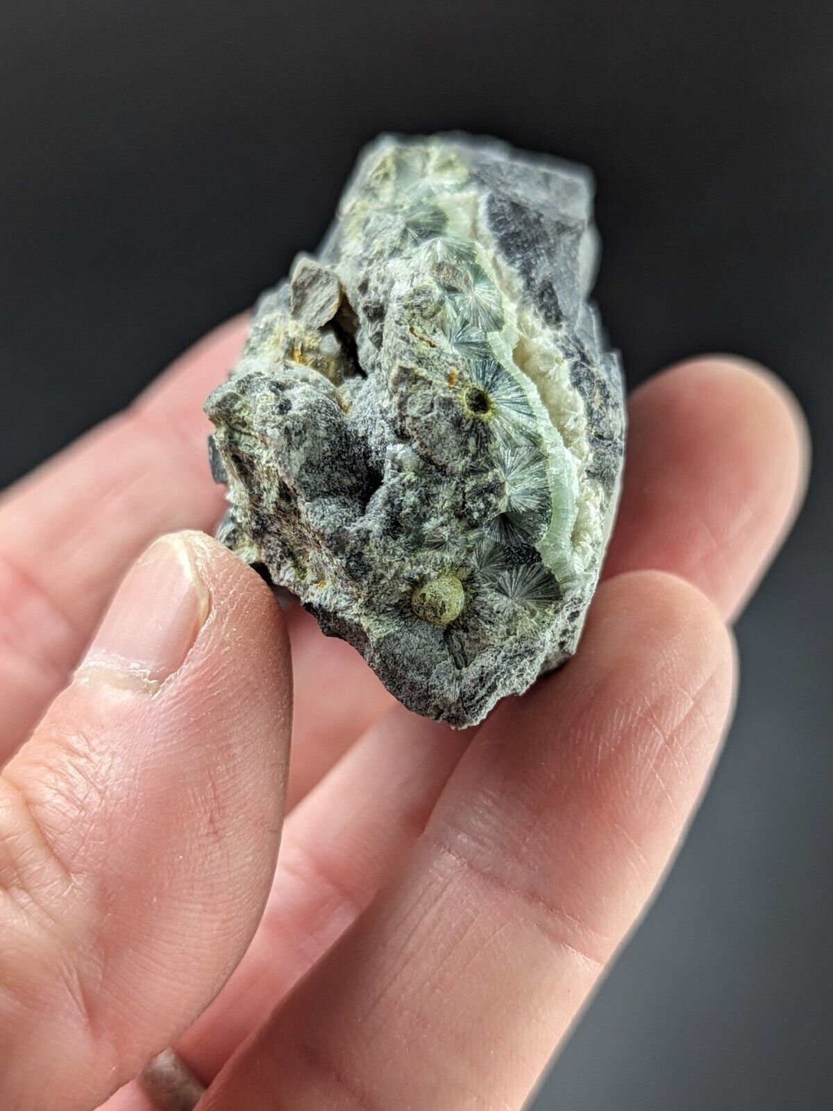 UV Reactive Wavellite -Old Stock - Mauldin Mountain Arkansas Amazing Eye Forms - Collectibles:Rocks Fossils &