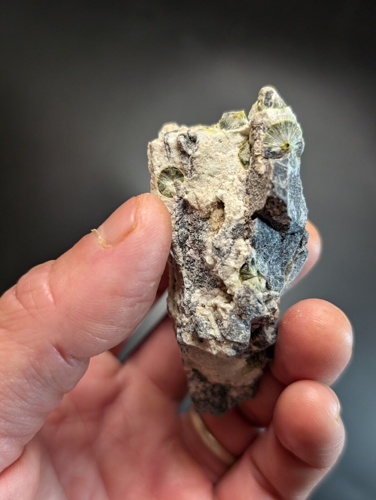 UV Reactive Wavellite -Old Stock - Mauldin Mountain Arkansas Amazing Eye Forms - Collectibles:Rocks Fossils &