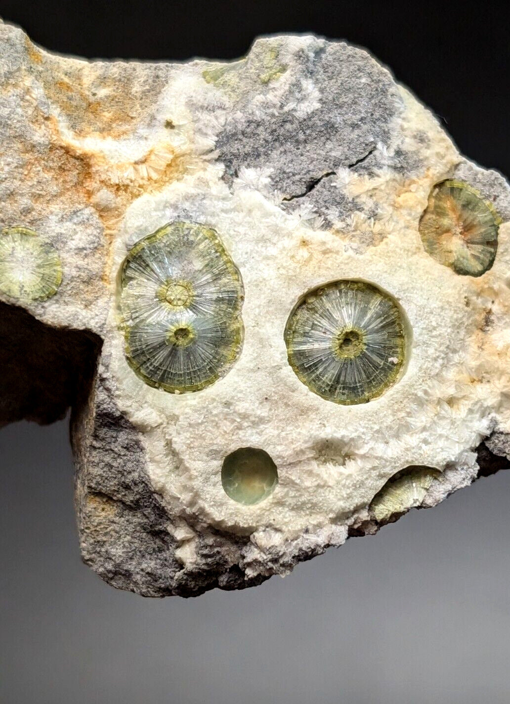 UV Reactive Wavellite -Old Stock - Mauldin Mountain Arkansas Amazing Eye Forms - Collectibles:Rocks Fossils &