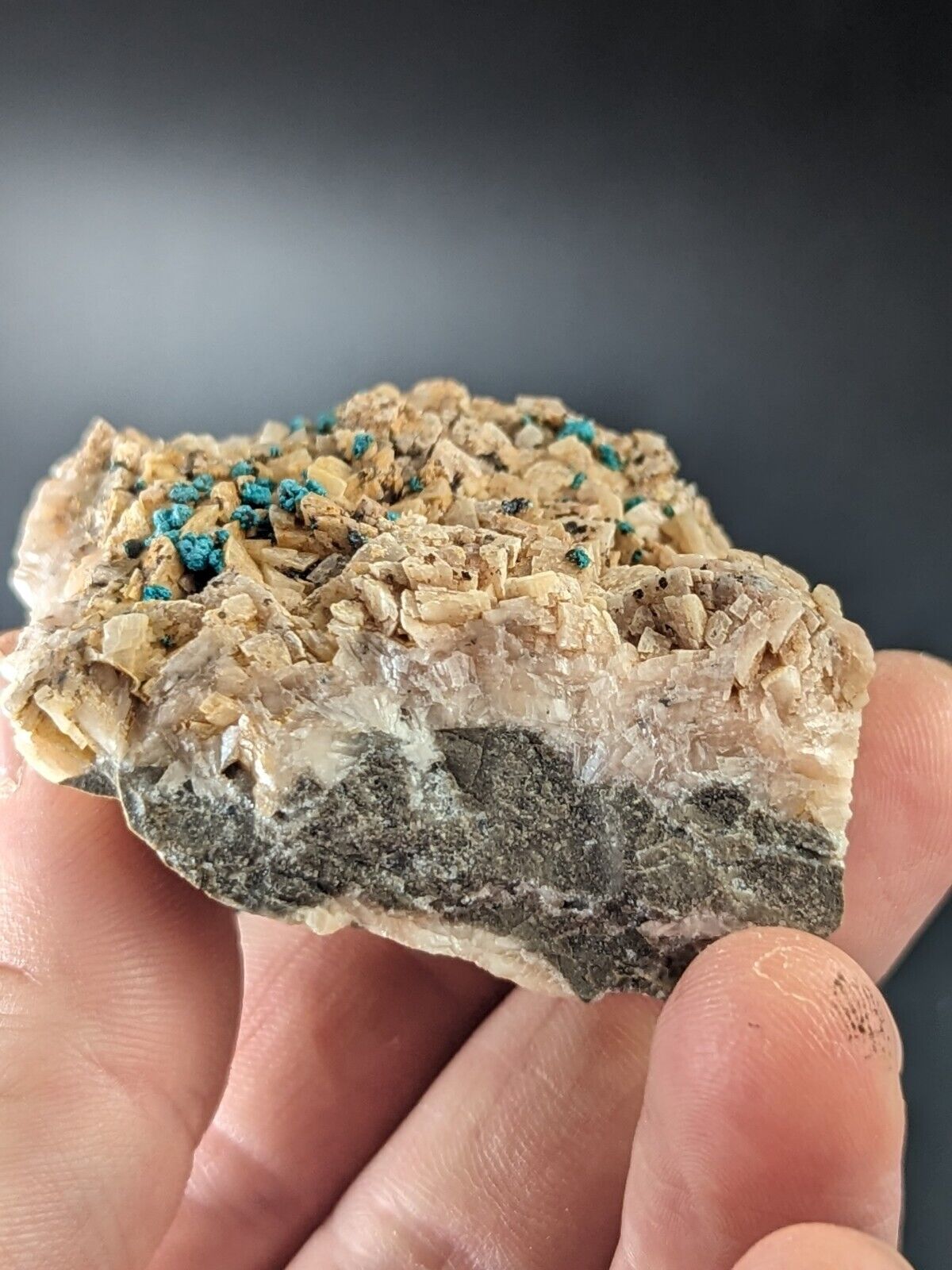 Very Rare Aurichalcite on Dolomite Red Cloud Mine Rush Marion Co. Arkansas - Collectibles:Rocks Fossils &