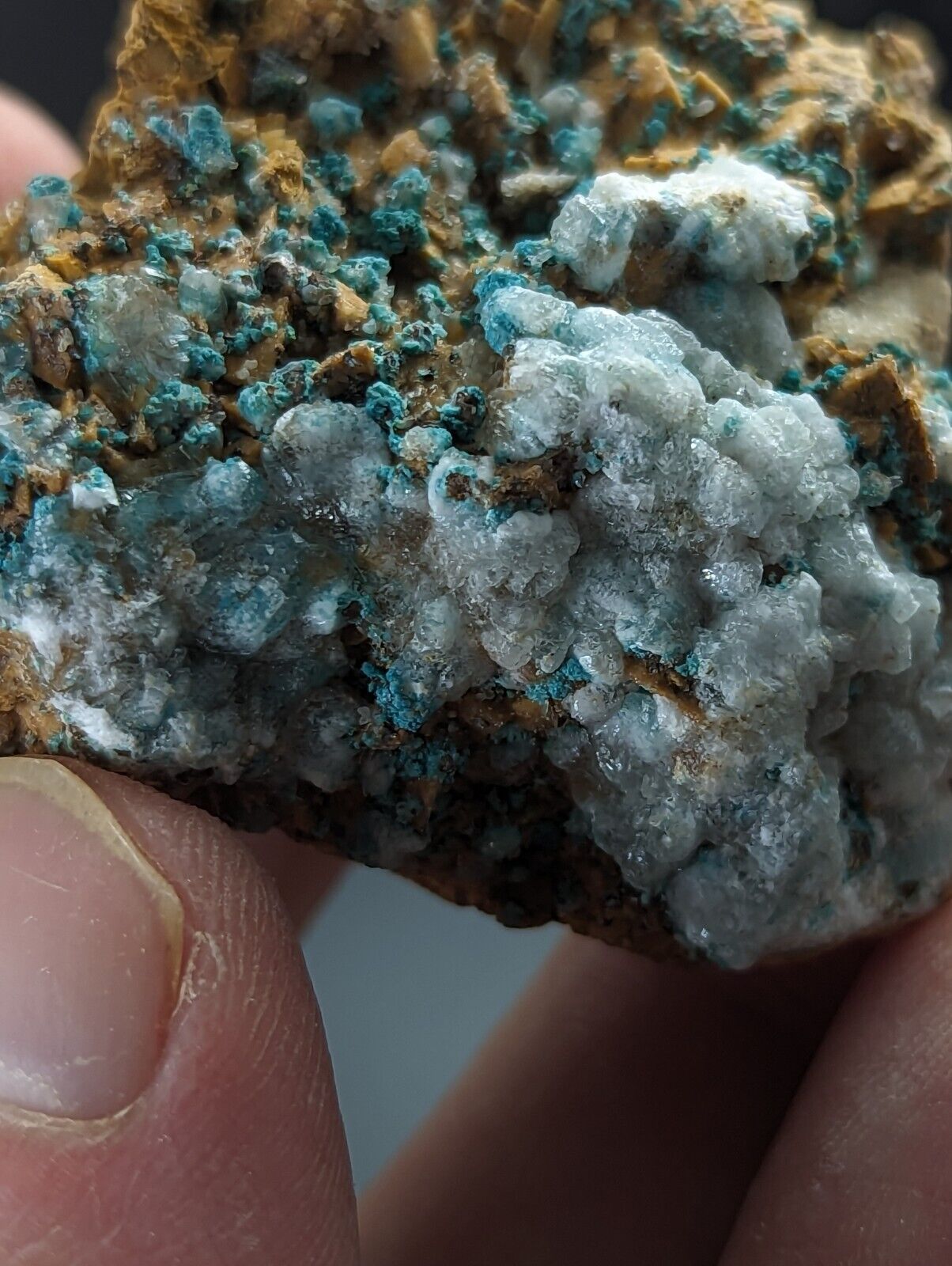 Very Rare Aurichalcite and Selenite Red Cloud Mine Rush Marion Co. Arkansas - Collectibles:Rocks Fossils &
