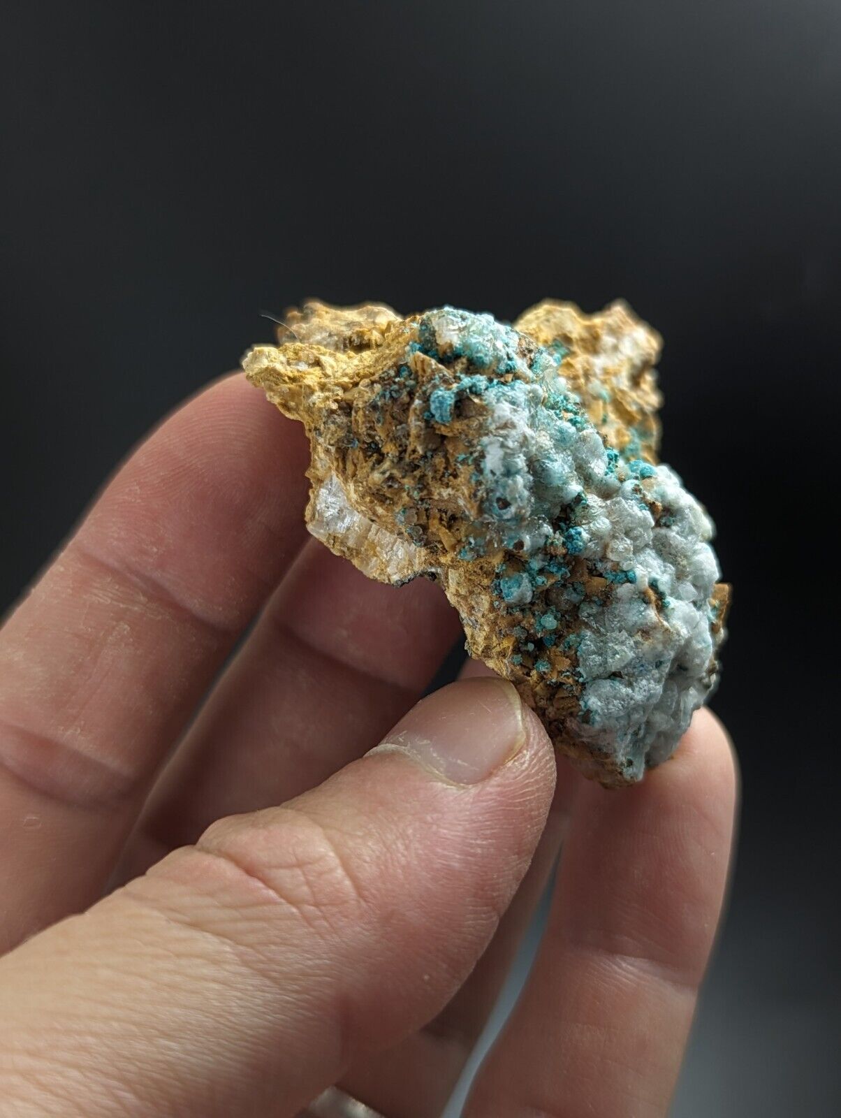 Very Rare Aurichalcite and Selenite Red Cloud Mine Rush Marion Co. Arkansas - Collectibles:Rocks Fossils &