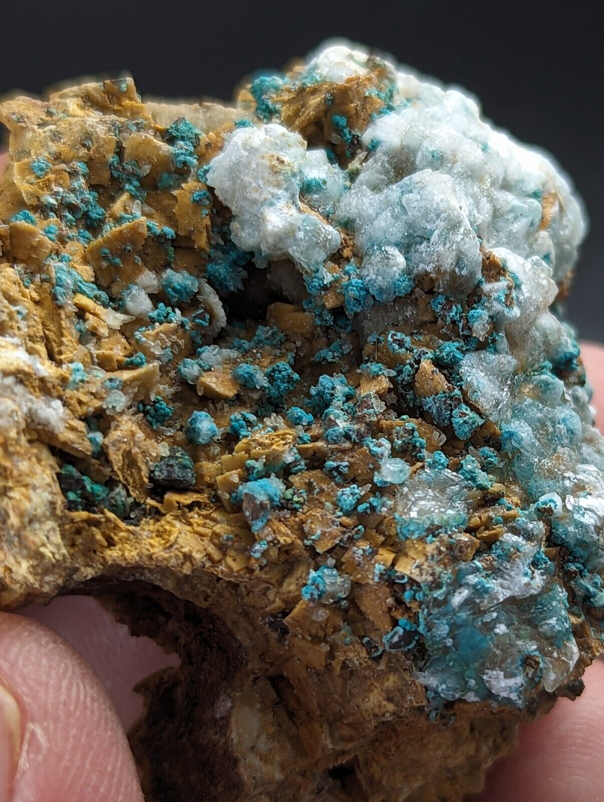Very Rare Aurichalcite and Selenite Red Cloud Mine Rush Marion Co. Arkansas - Collectibles:Rocks Fossils &