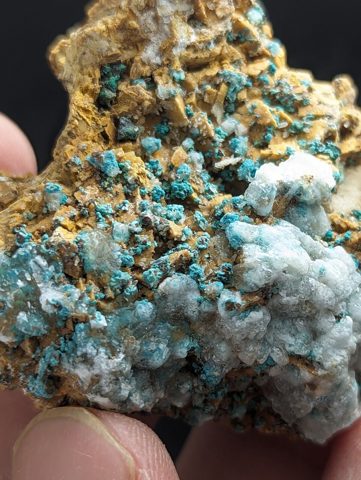 Very Rare Aurichalcite and Selenite Red Cloud Mine Rush Marion Co. Arkansas - Collectibles:Rocks Fossils &
