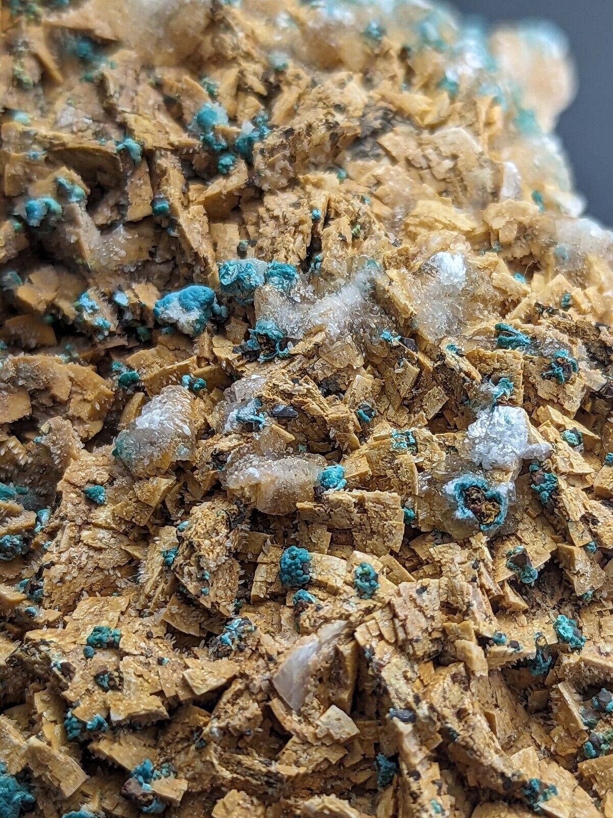 Very Rare Aurichalcite and Selenite Red Cloud Mine Rush Marion Co. Arkansas - Collectibles:Rocks Fossils &