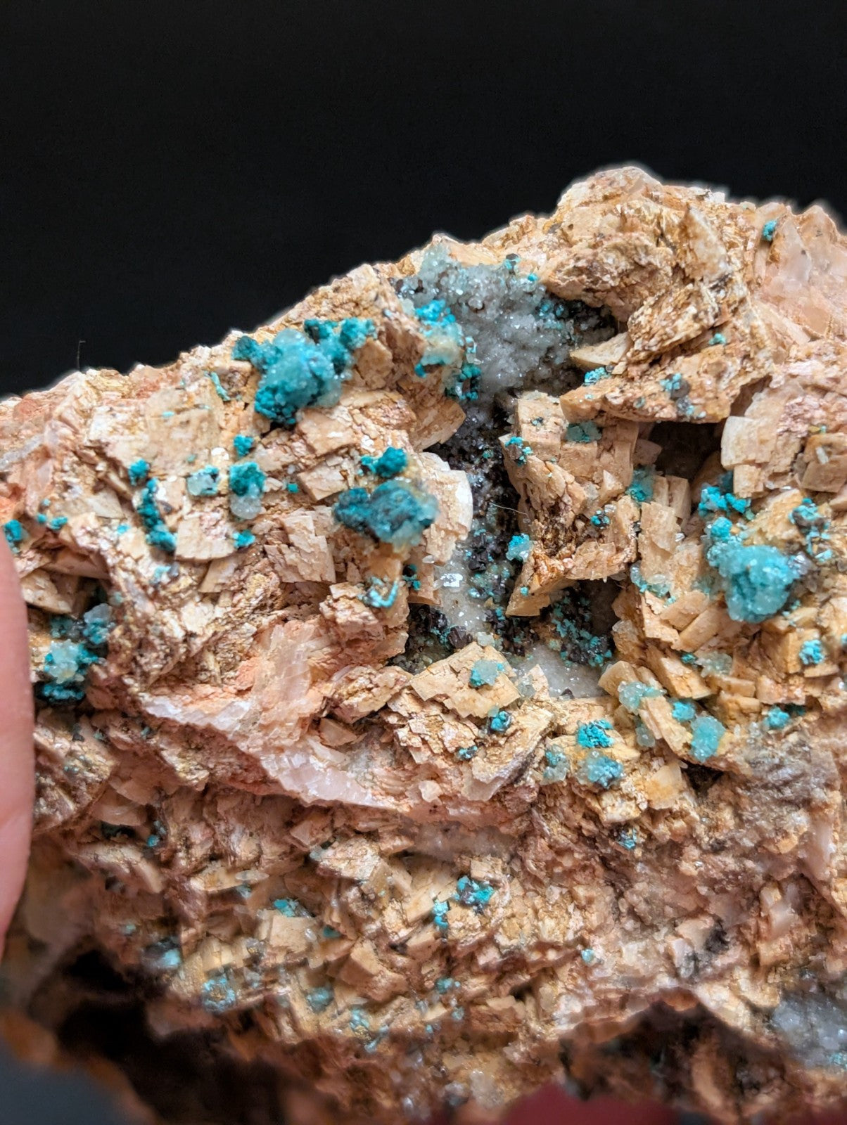Very Rare Aurichalcite and Selenite Red Cloud Mine Rush Marion Co. Arkansas - Collectibles:Rocks Fossils &