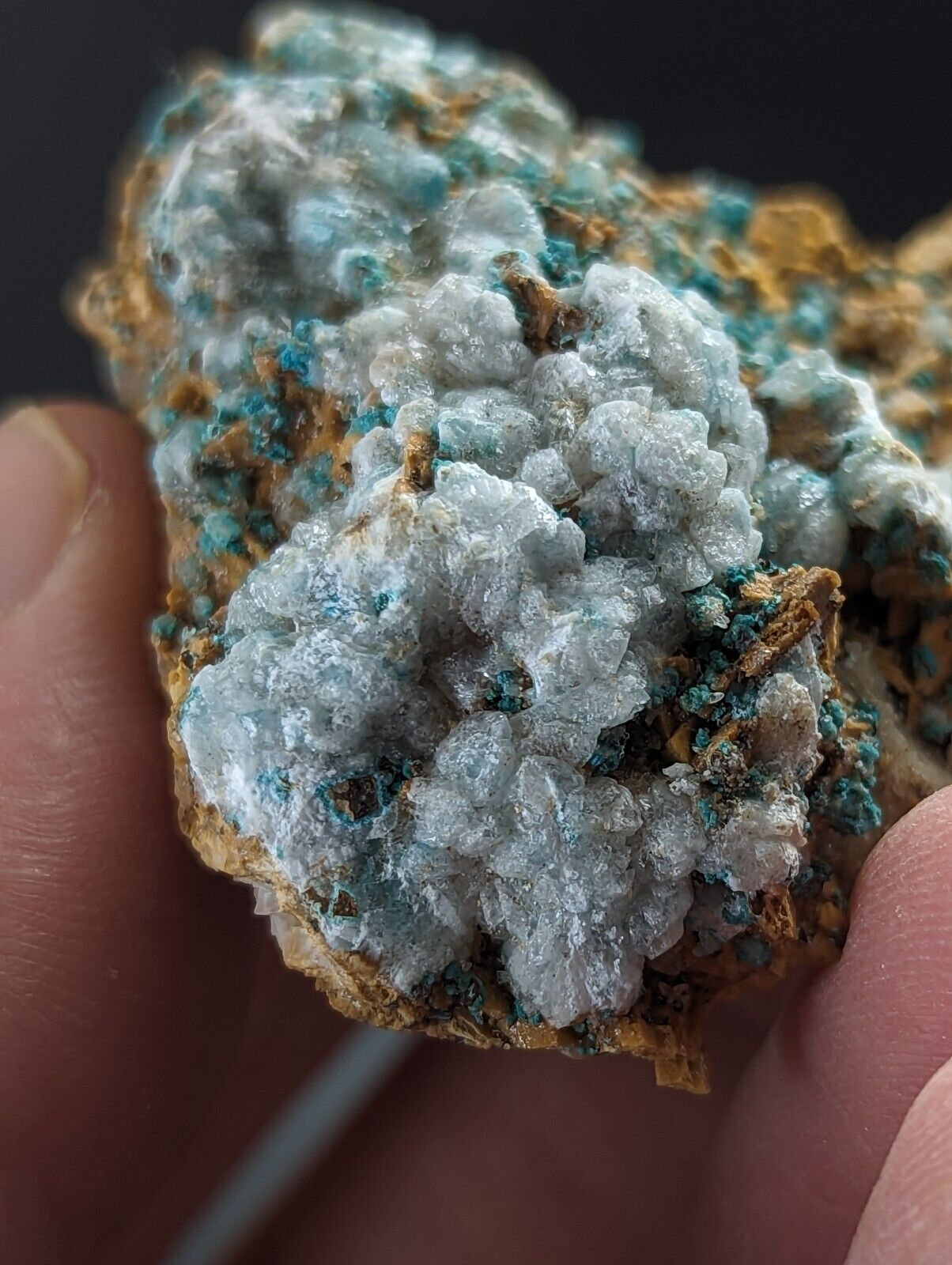 Very Rare Aurichalcite and Selenite Red Cloud Mine Rush Marion Co. Arkansas - Collectibles:Rocks Fossils &